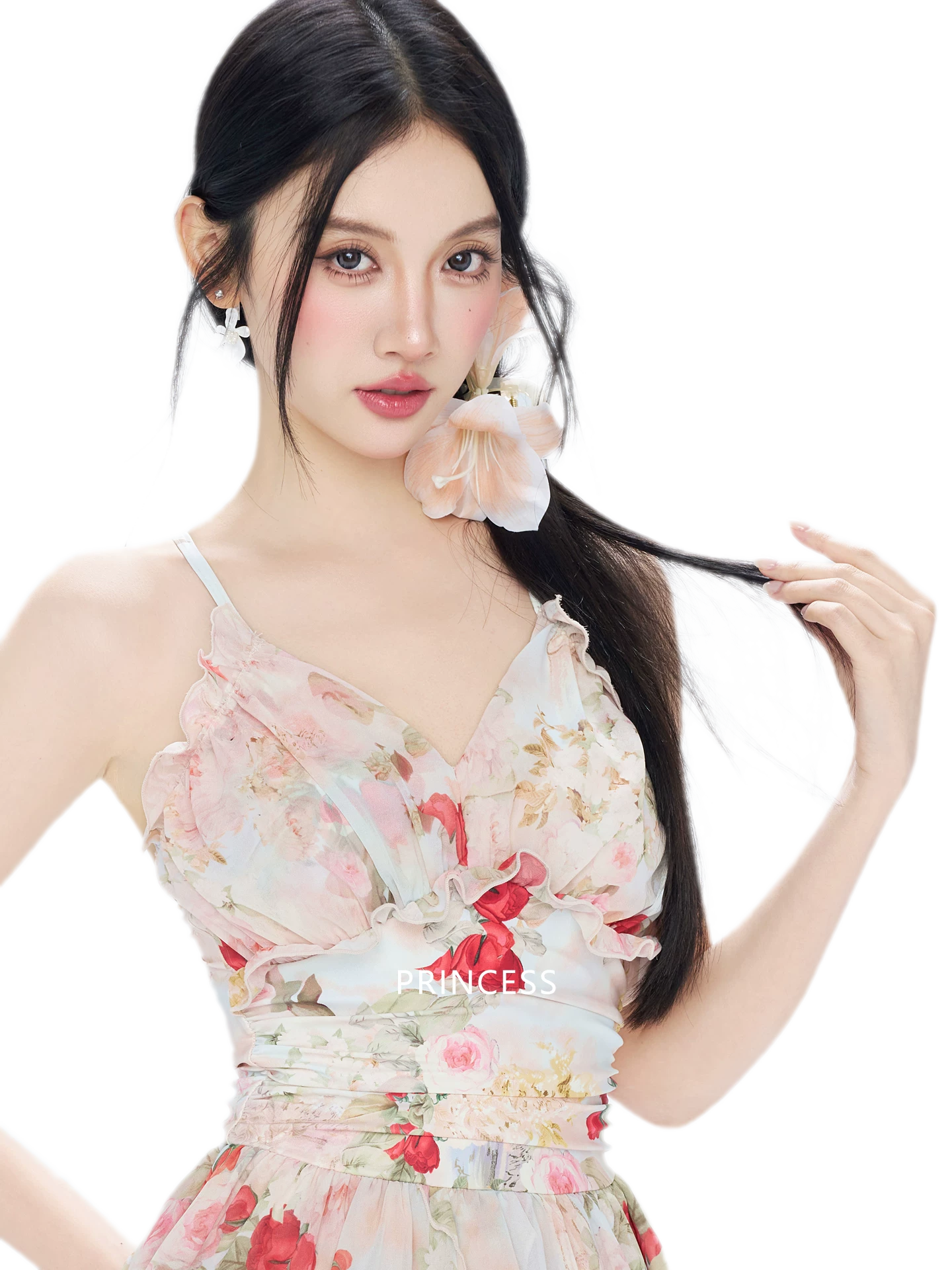 Floral Ruffle Swim Dress