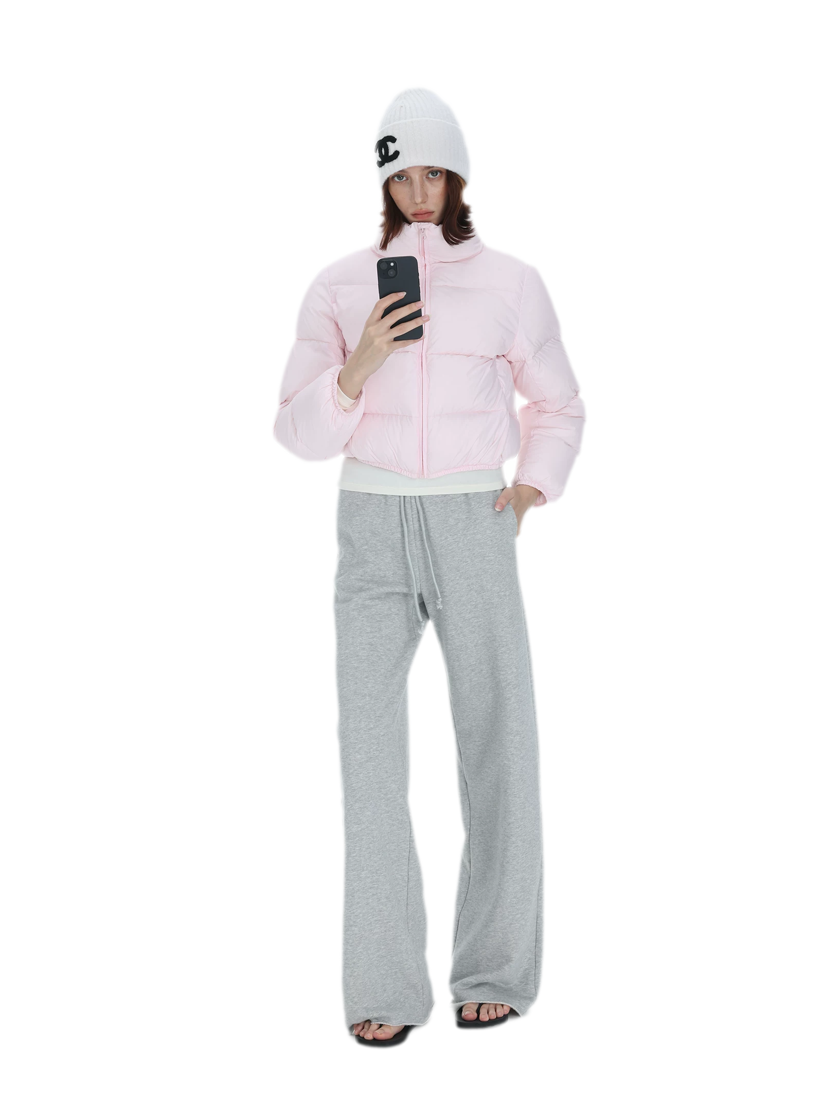 90 White Down Puffer Jacket