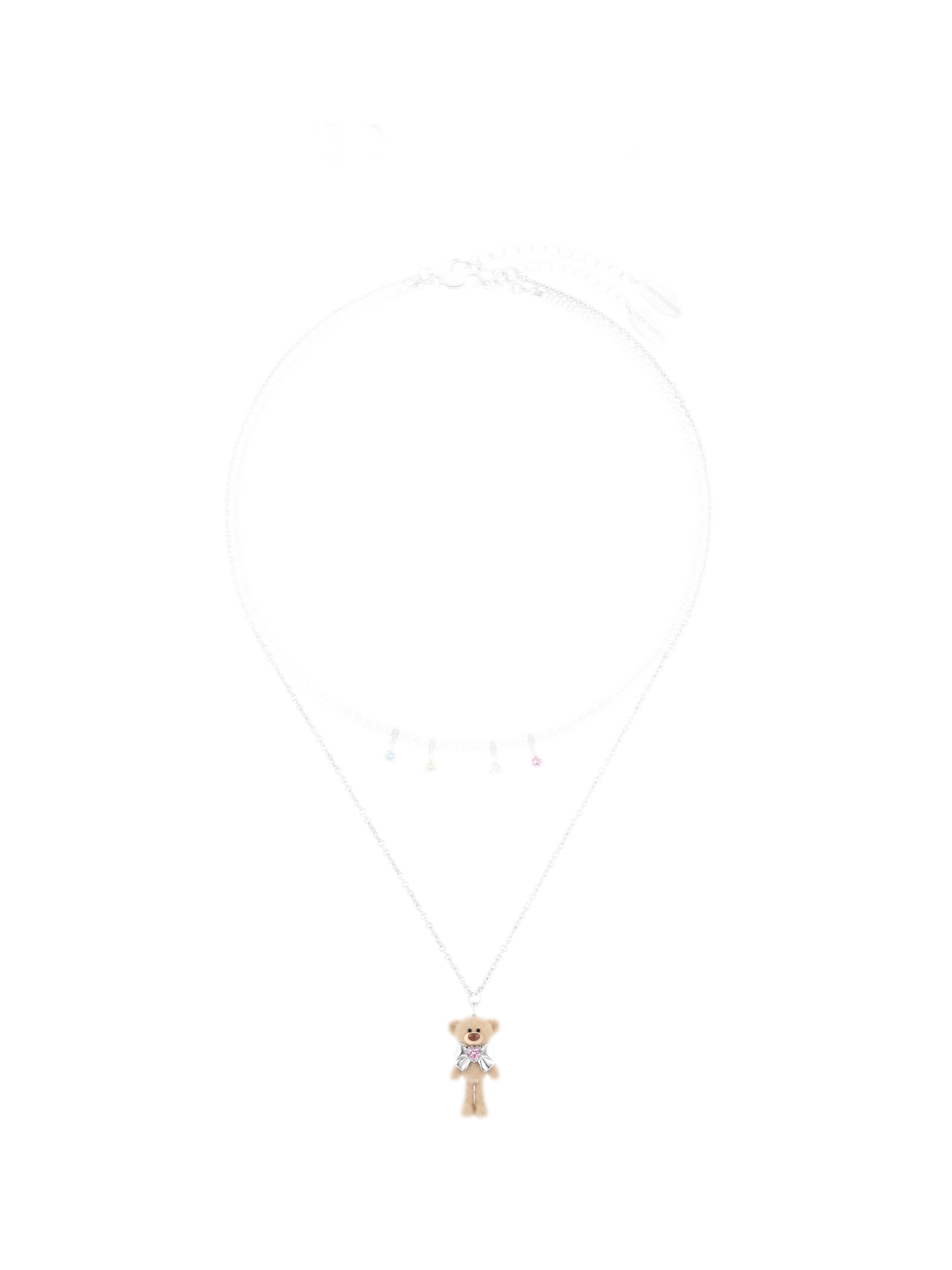 Bow Bear Necklace