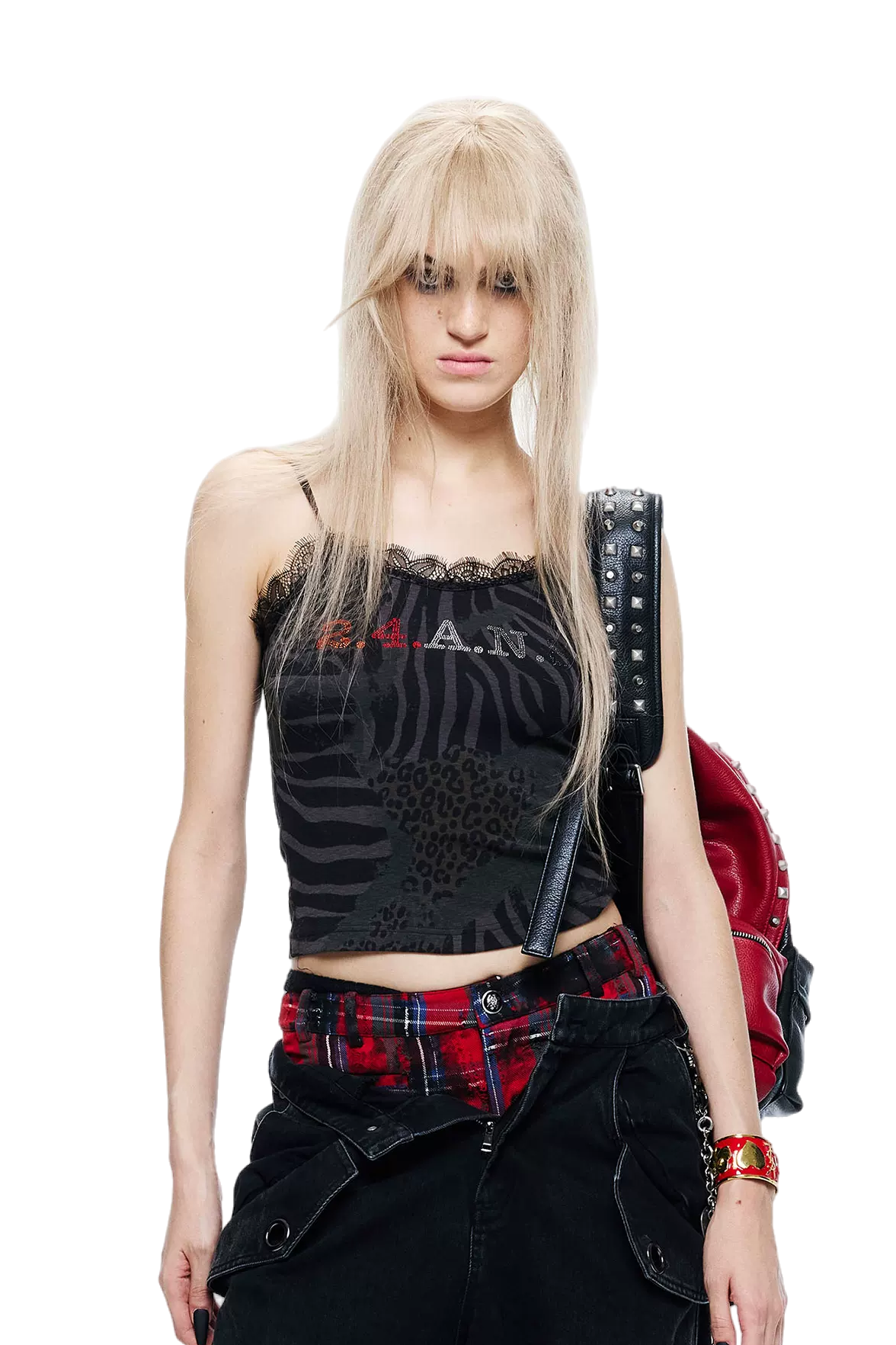 Gradient Print Camisole with Rhinestone Detail