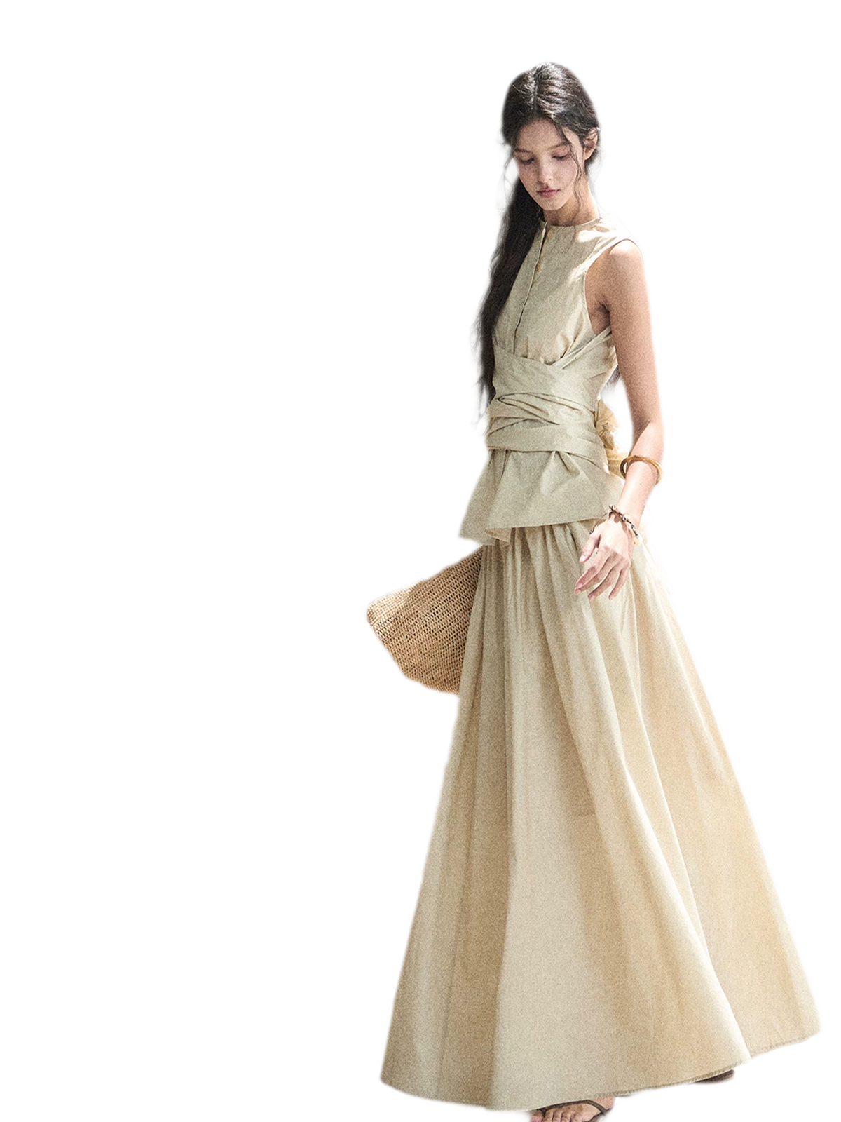 Lace Trim Skirt Set