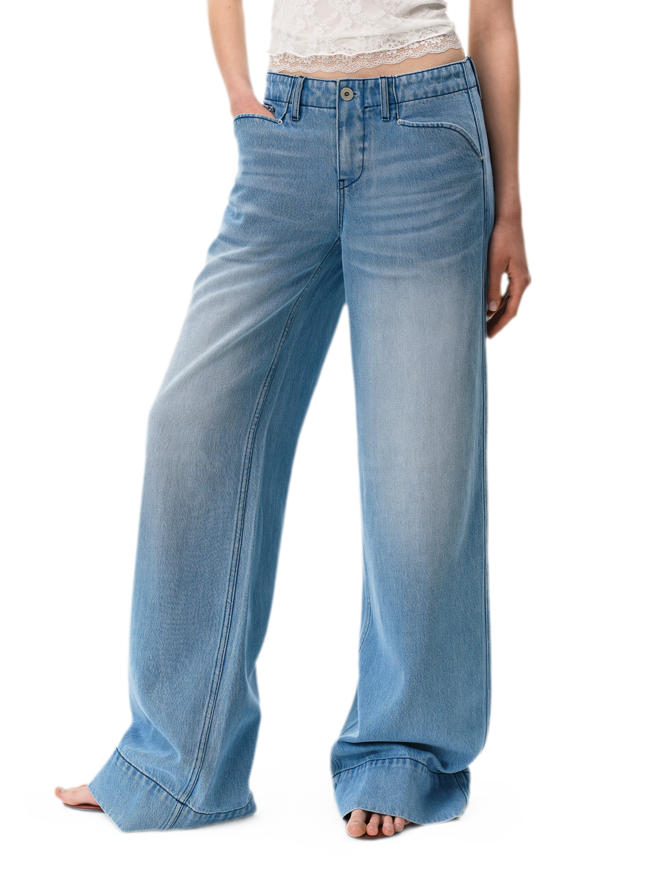 Lyocell Wide-Leg Jeans