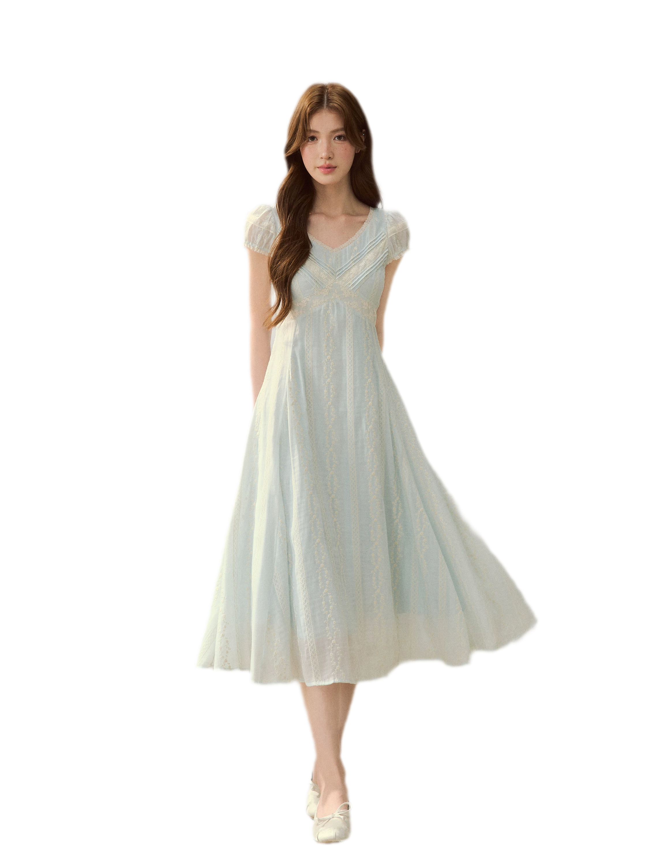 Embroidered Waist Dress