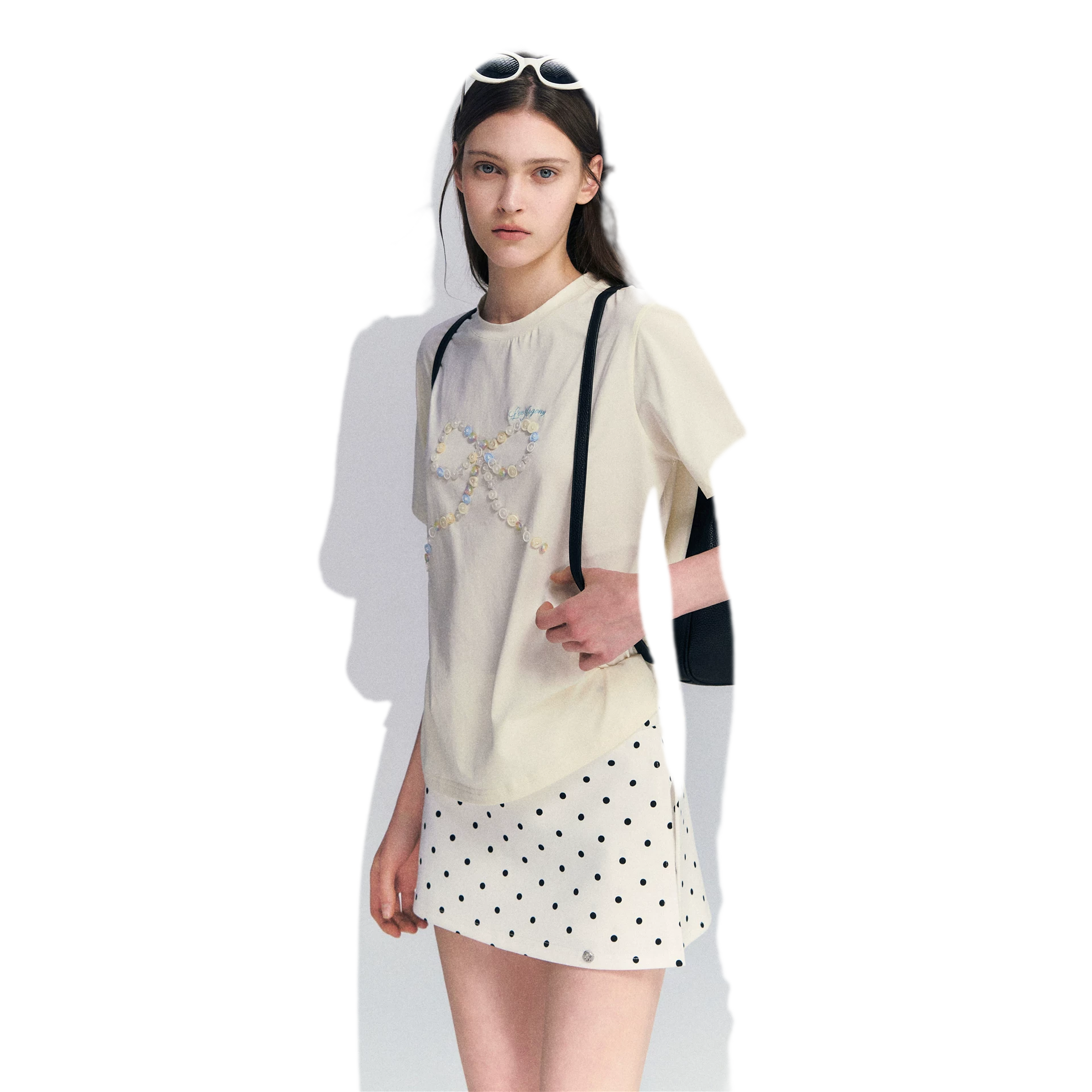 Hand-Sewn Bow T-Shirt