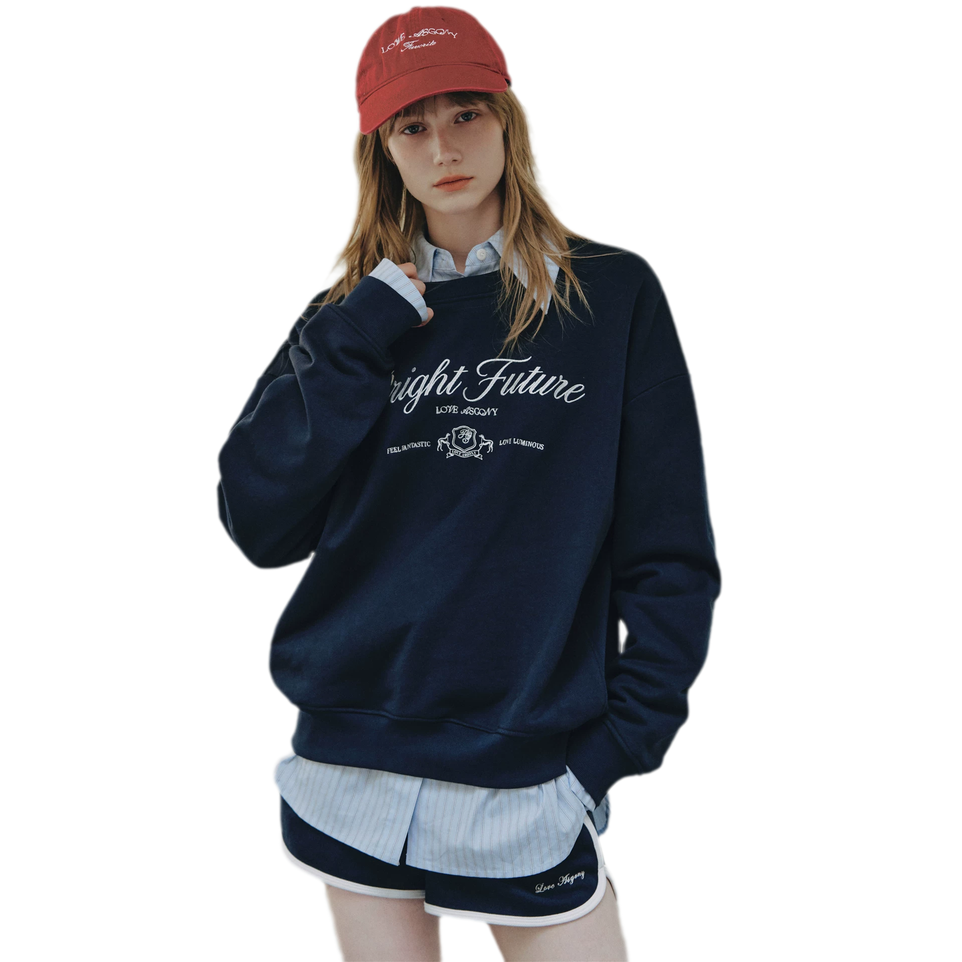 Embroidered Graphic Crewneck Sweatshirt
