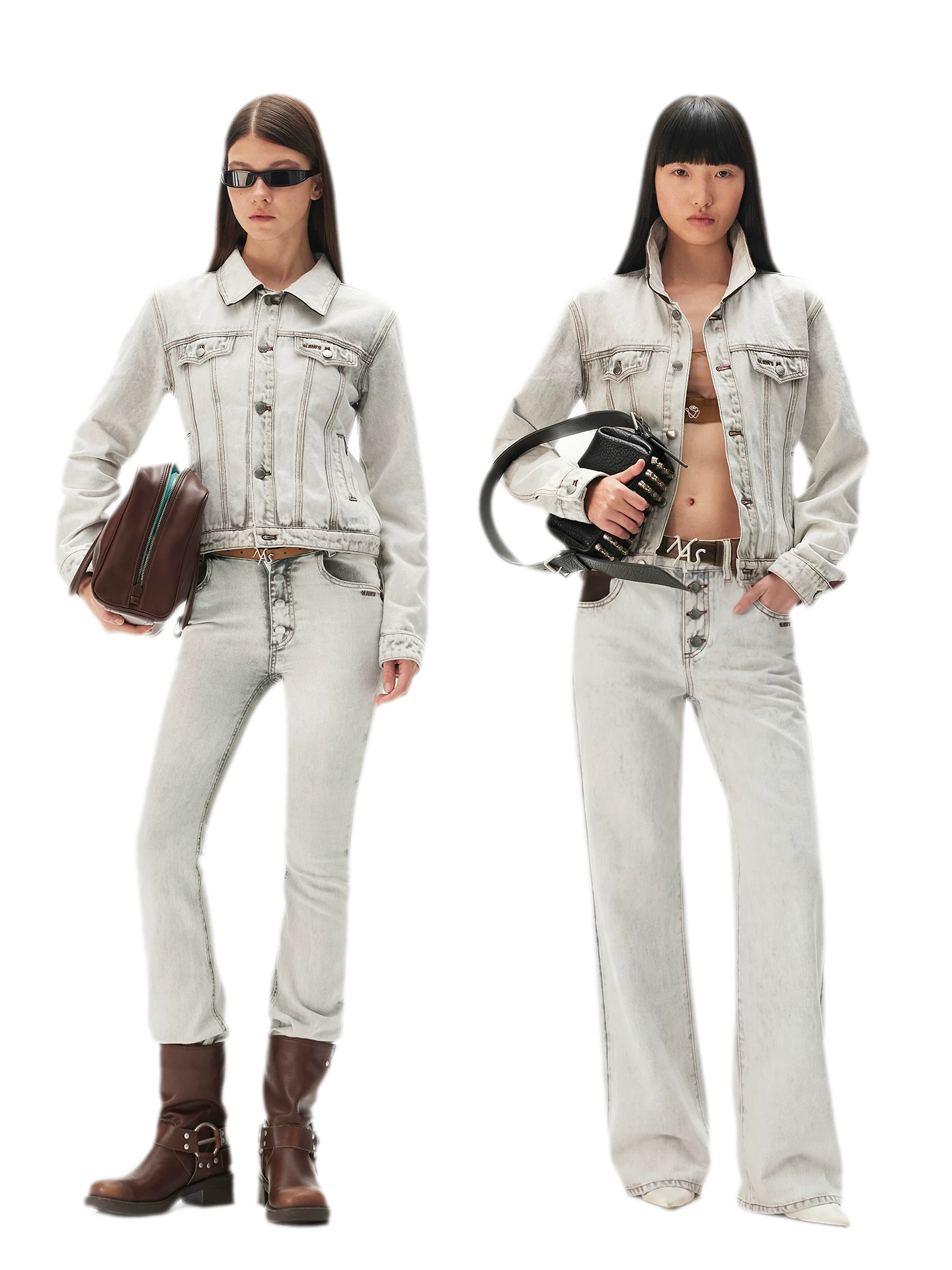 Washed Cropped Denim Jacket