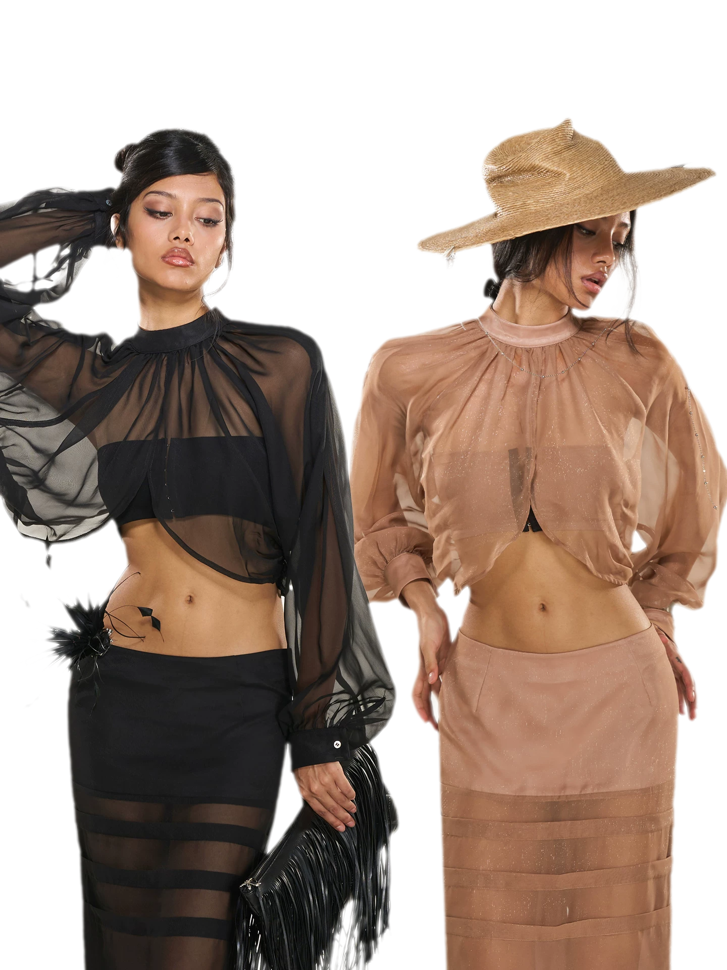 Stretch Button Bandeau Top