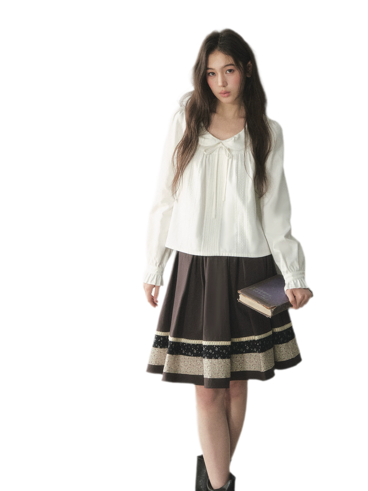 Camisa de Lyocell con ribete de encaje