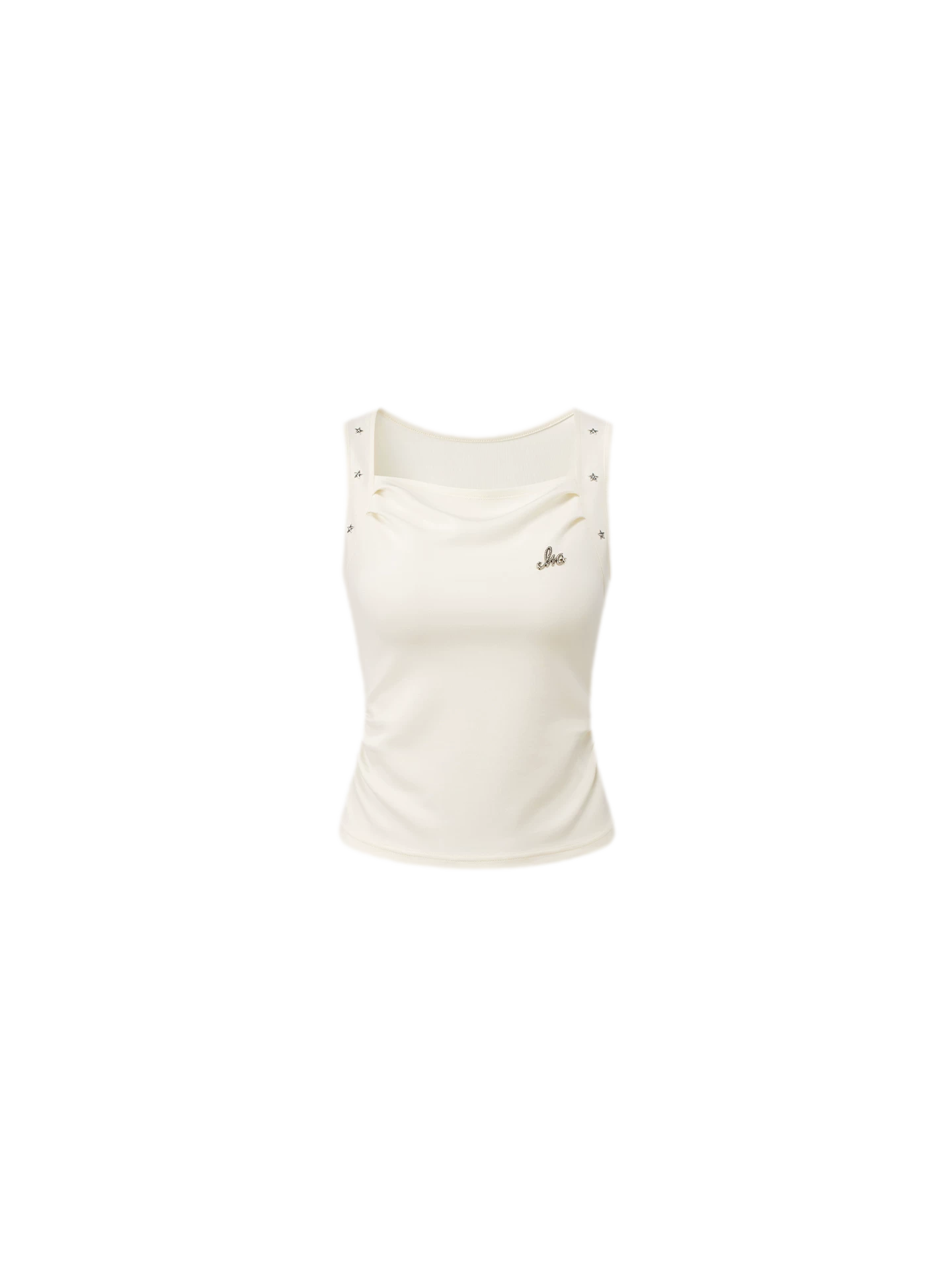 Star Pleated Sleeveless Top
