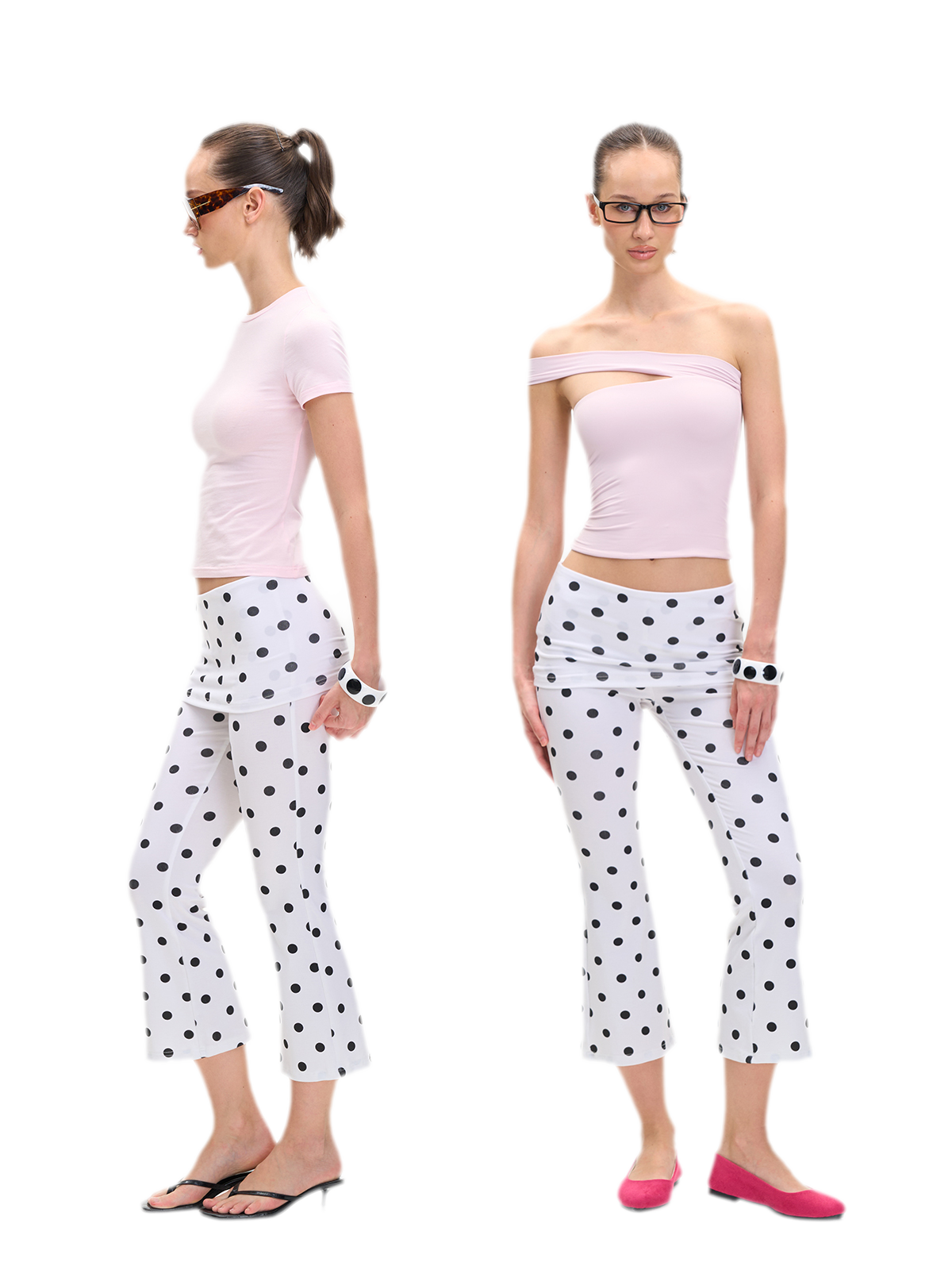 Capri Foldover Flare Pants