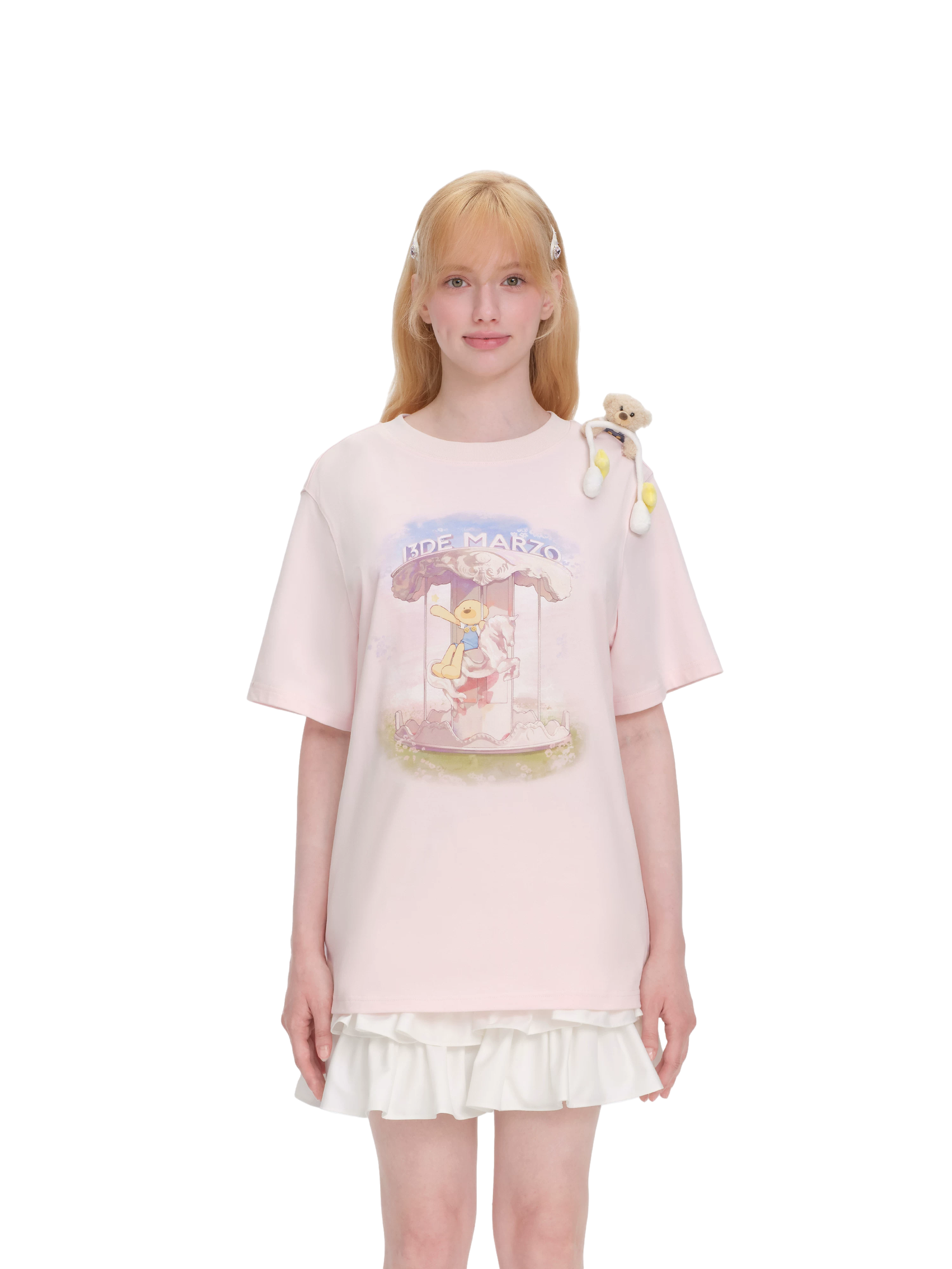 Carousel Print Loose T-shirt