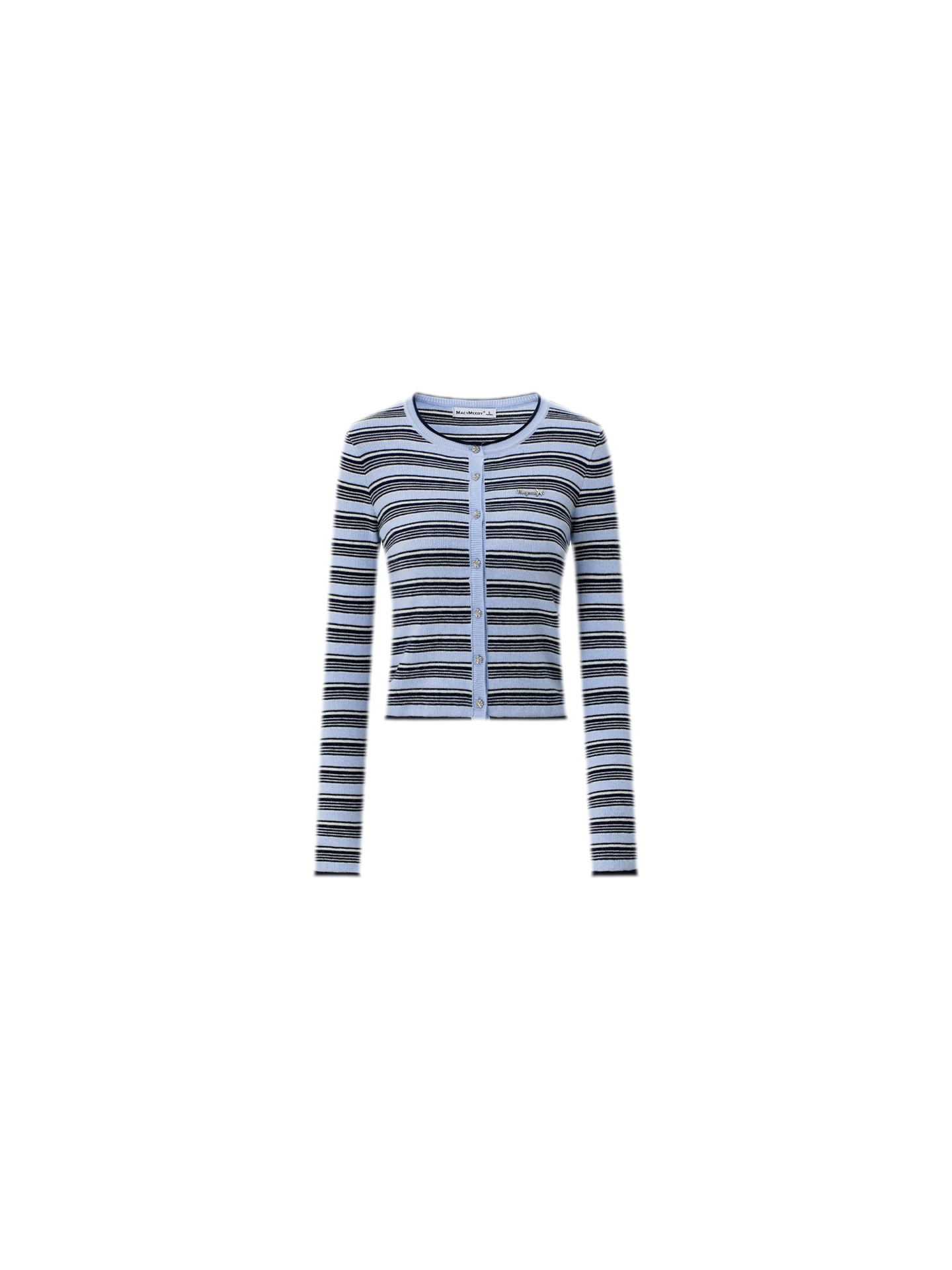Contrast Stripe Slim Knit Cardigan