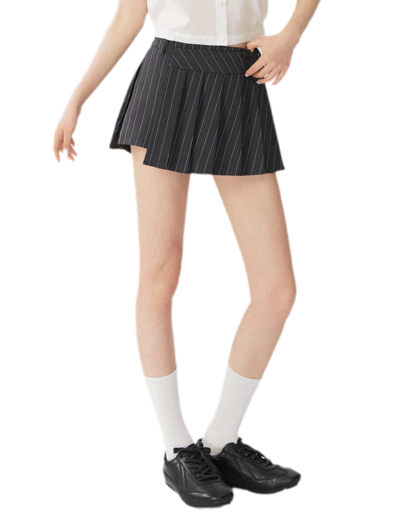 Striped Pleated Skort
