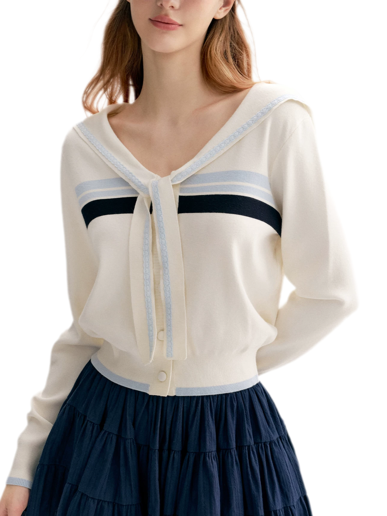 Lace Sailor Tie Cardigan