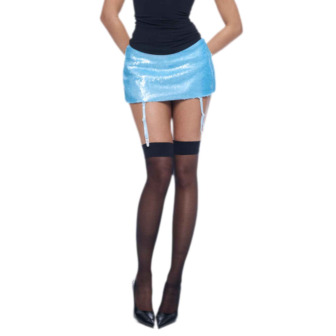 Sequin Lace Mini Skirt