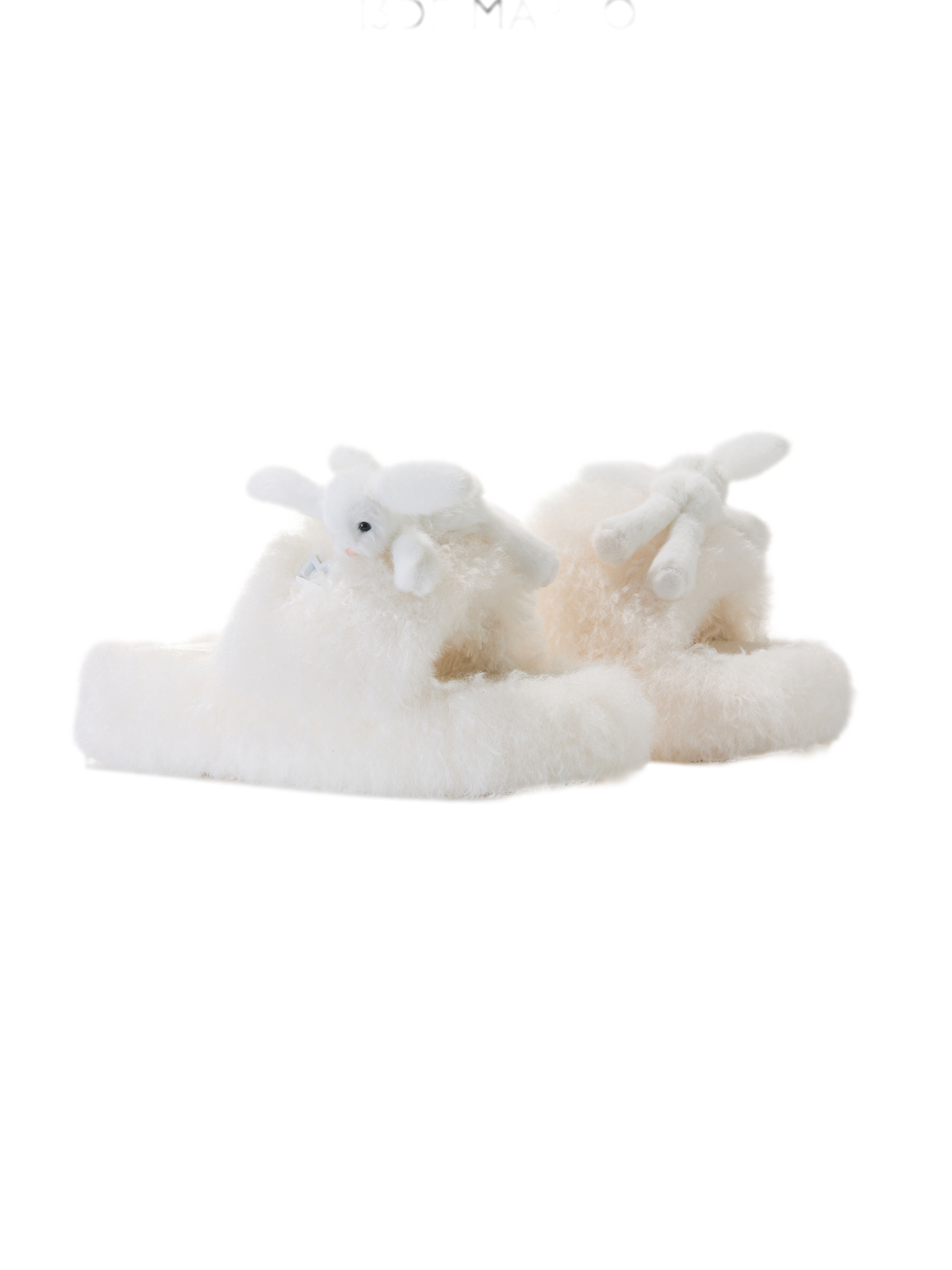 Furry Single-Strap Open-Toe Slippers