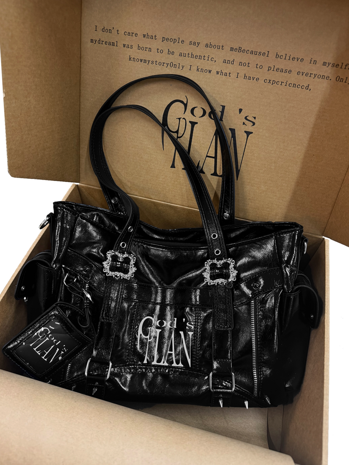 Glossy Structured Utility Tote