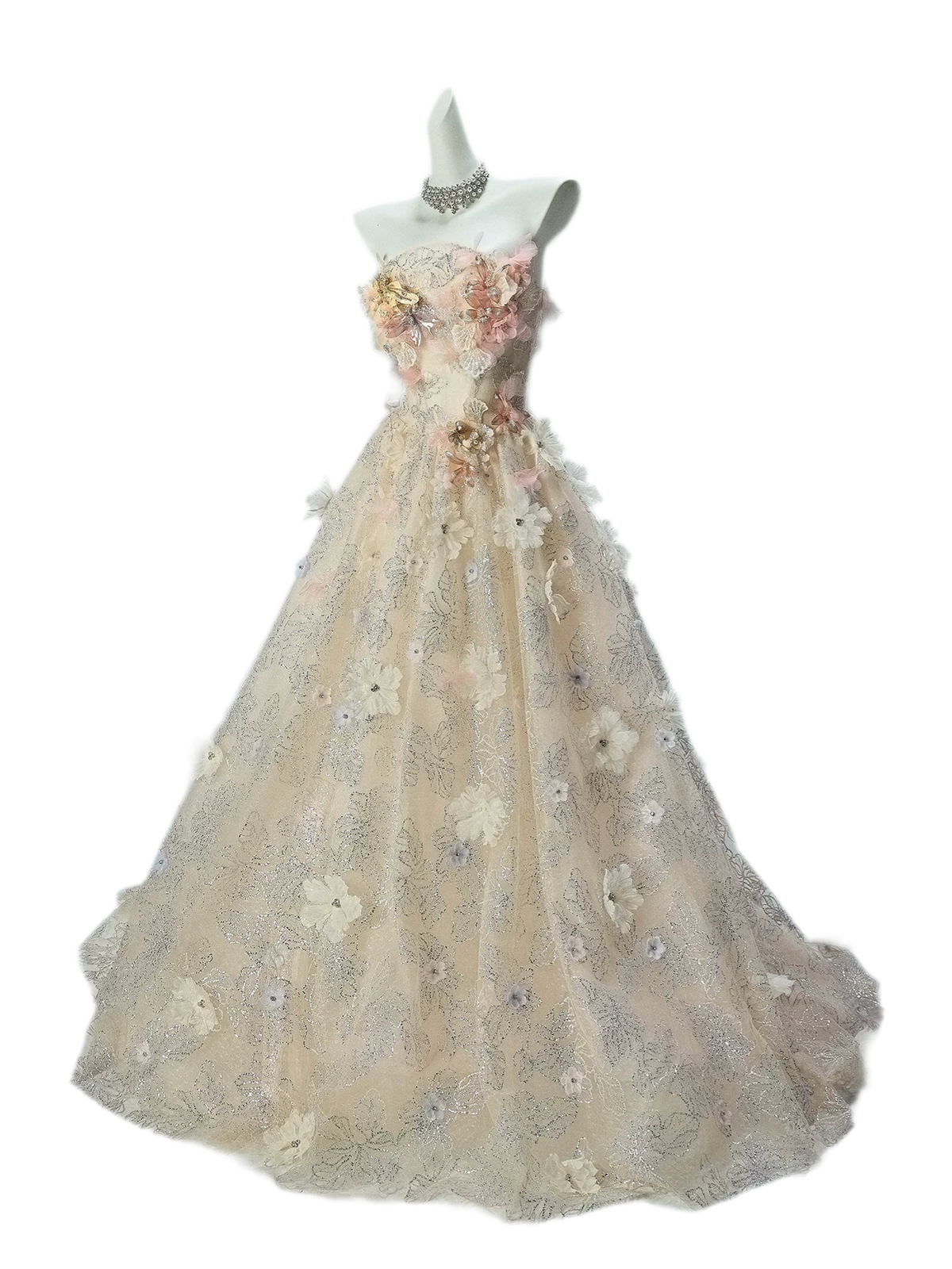 Embellished Floral Ball Gown