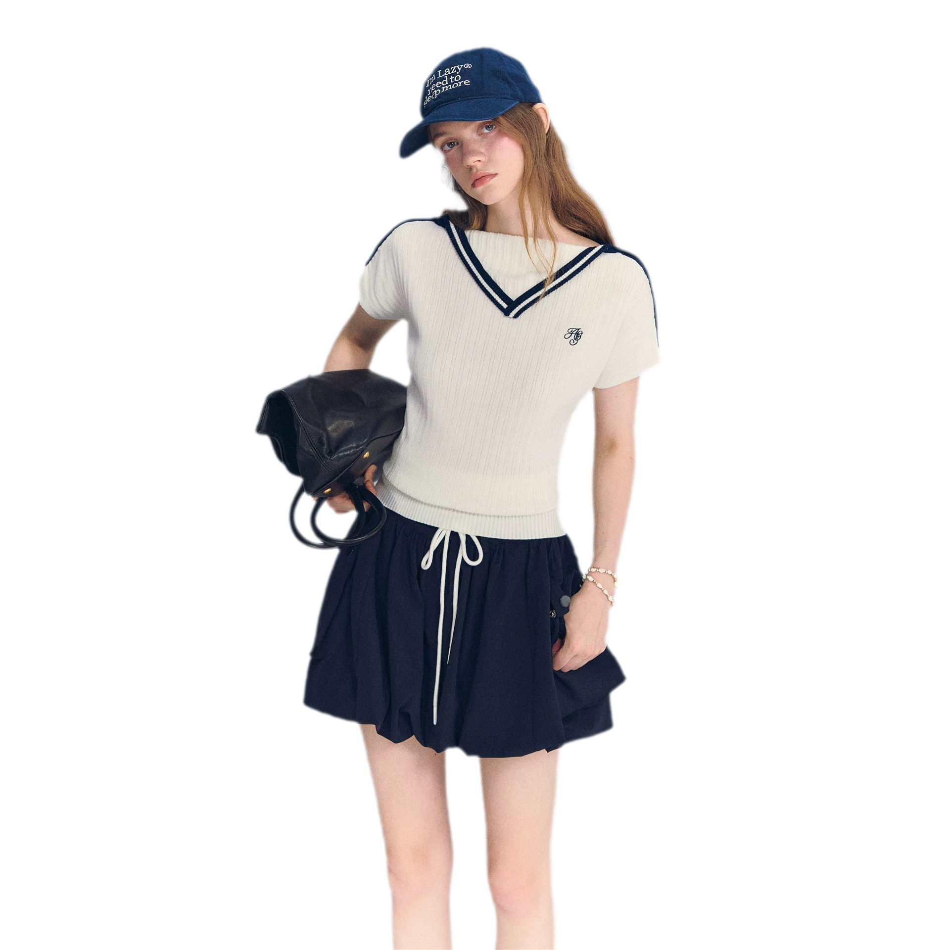 Contrast Trim Knit Top