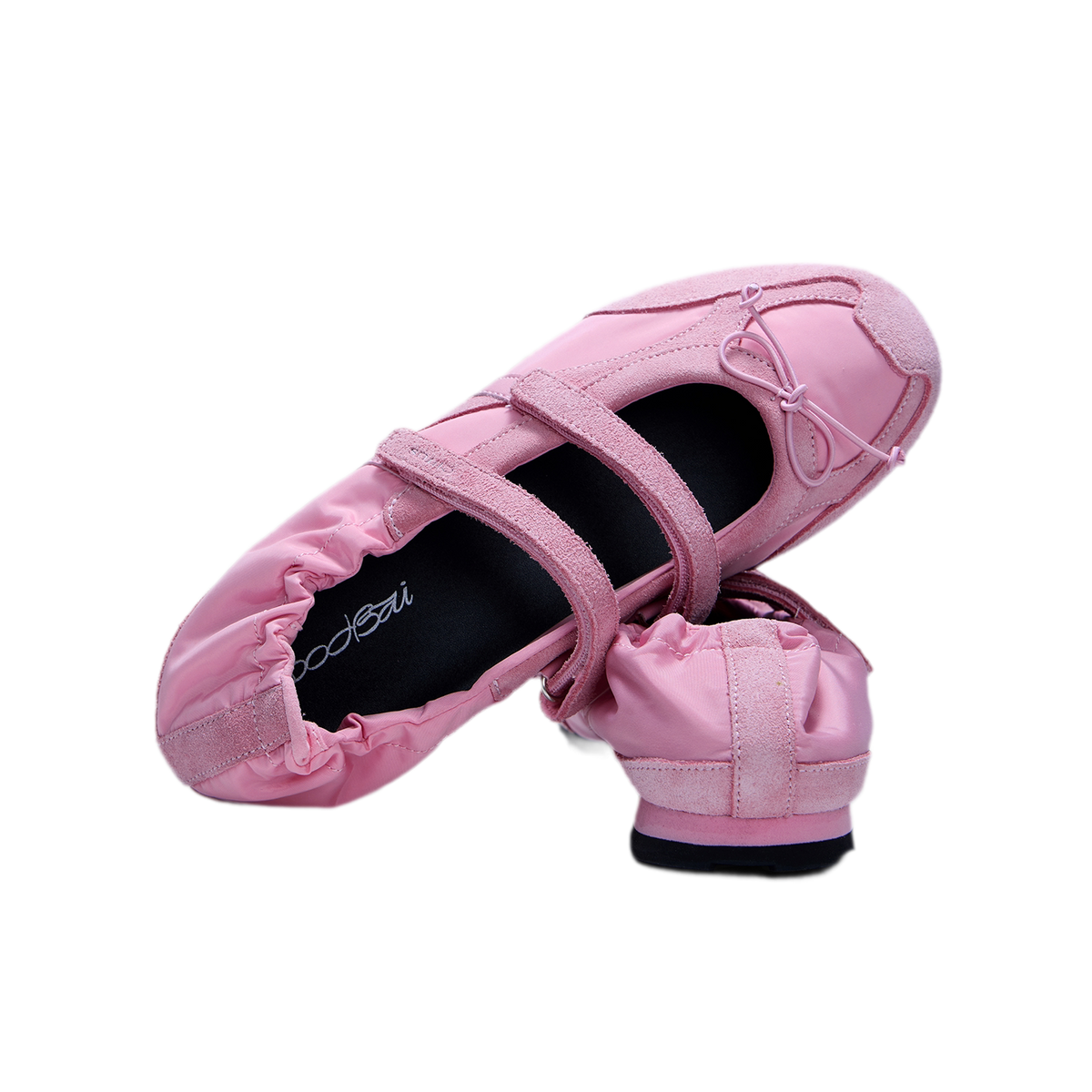 Ruched Ballet Strap Shoes