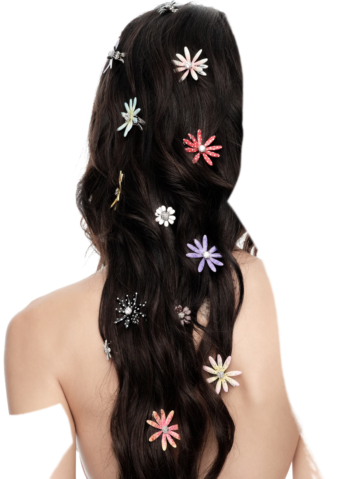 Metallic Daisy Flower Hair Clip