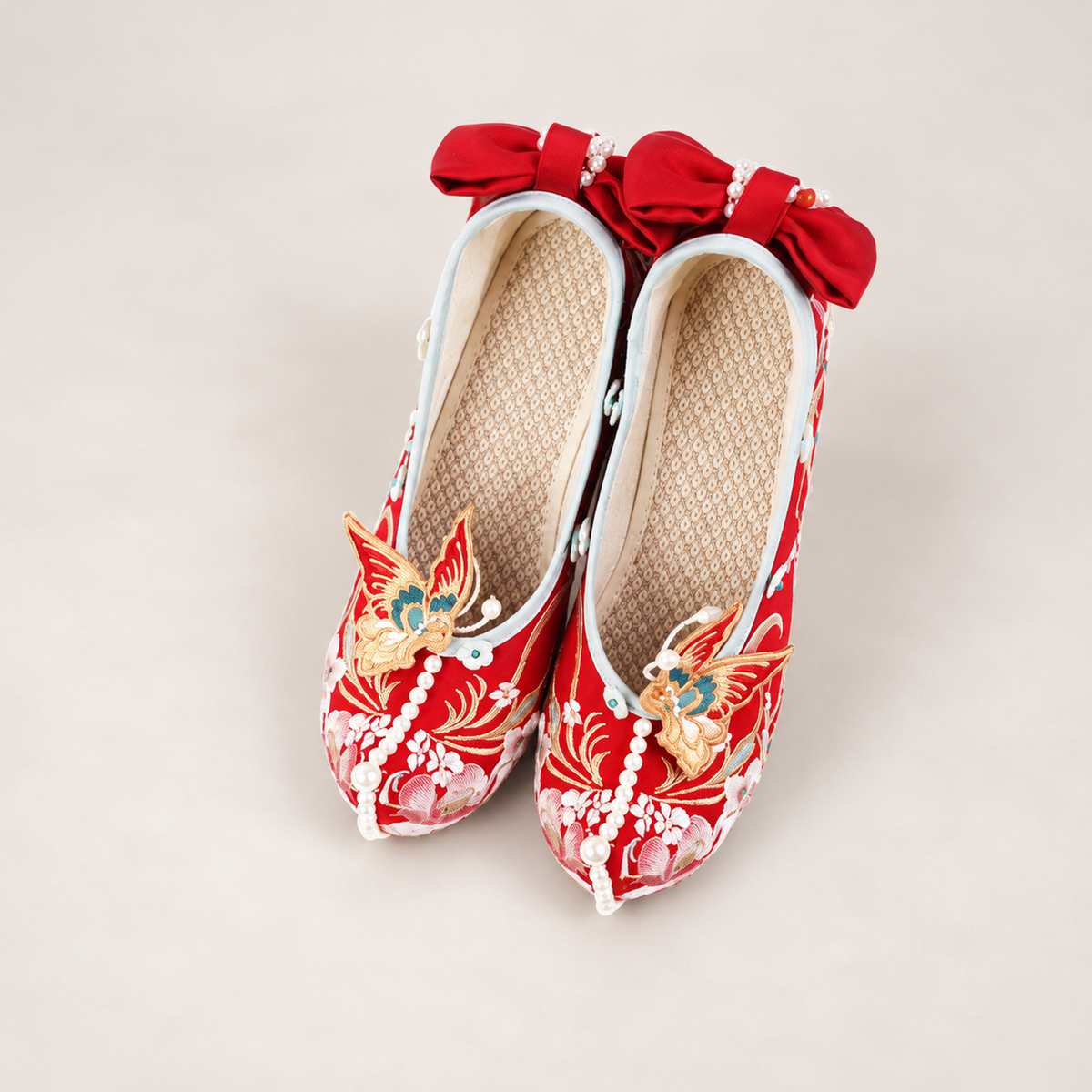 鸾凤仙羽 Phoenix Feather Embroidered Bridal Wedge