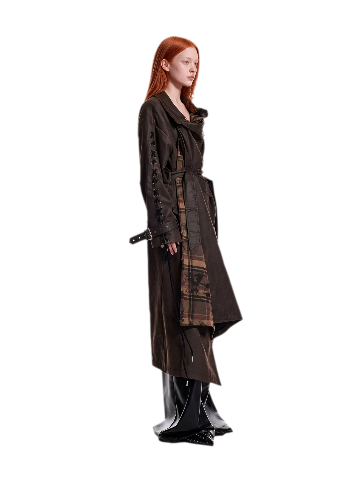 Distressed Punk Trench Coat