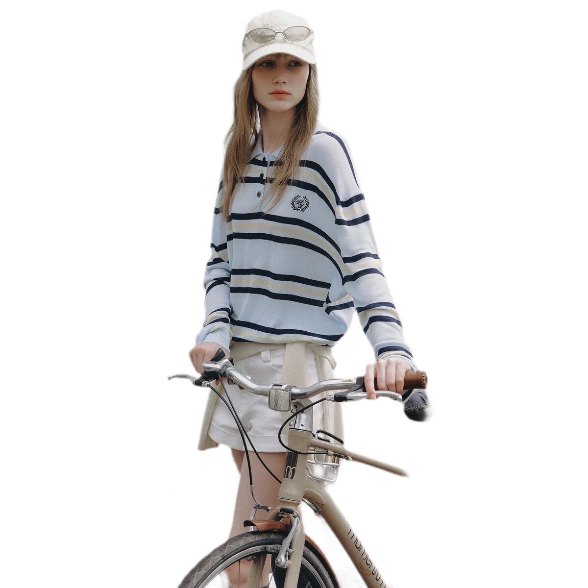 Contrast Striped Embroidered Polo Shirt