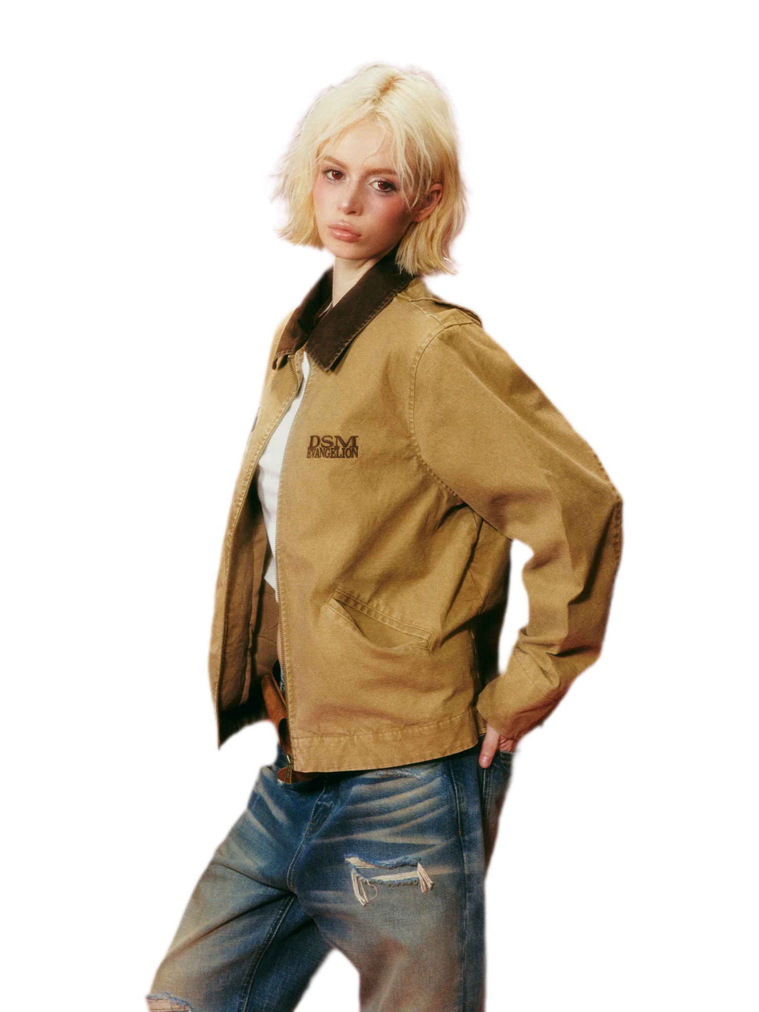 Washed Detroit Distressed Jacket
