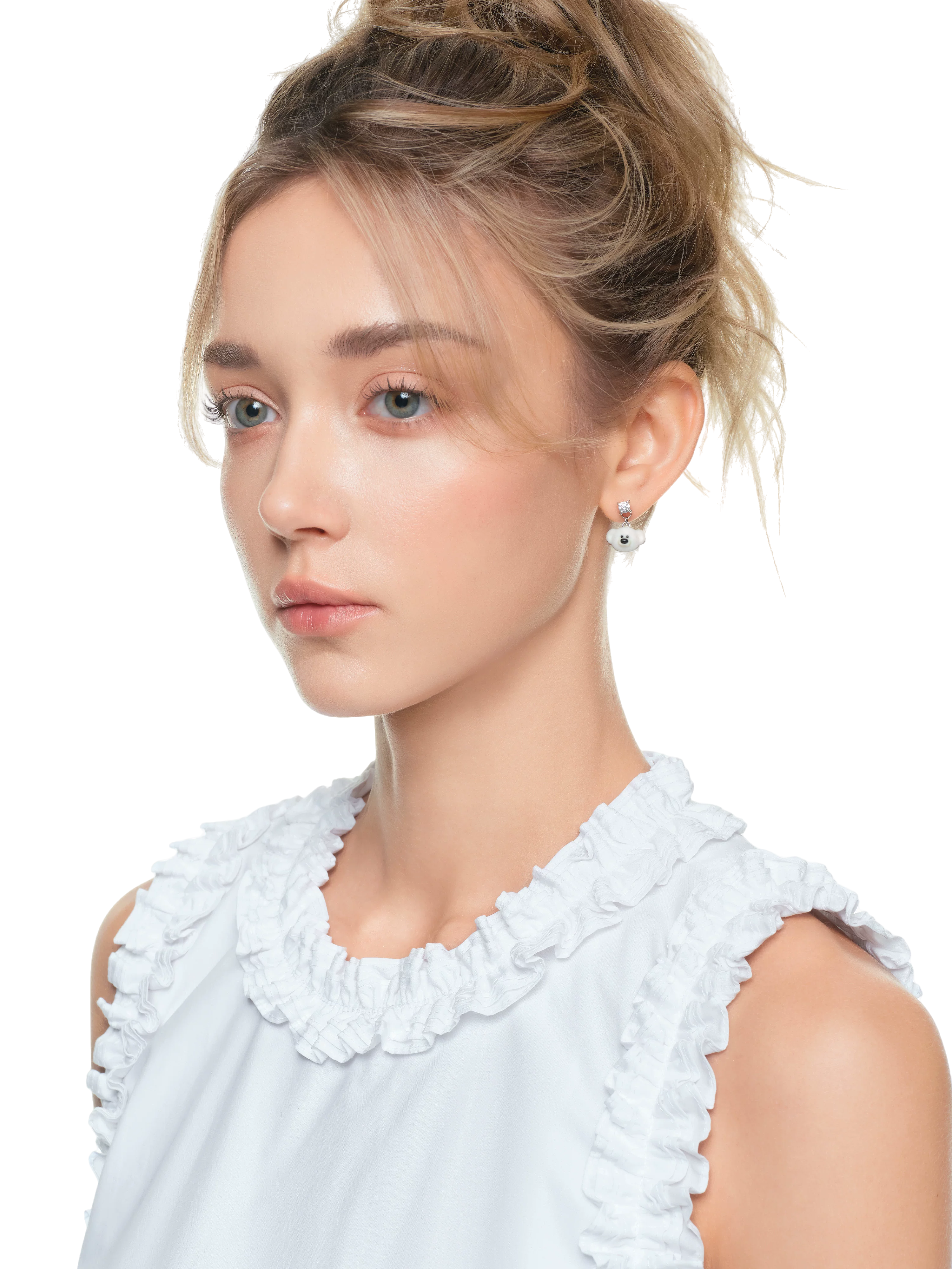 Bear Head Stud Earring