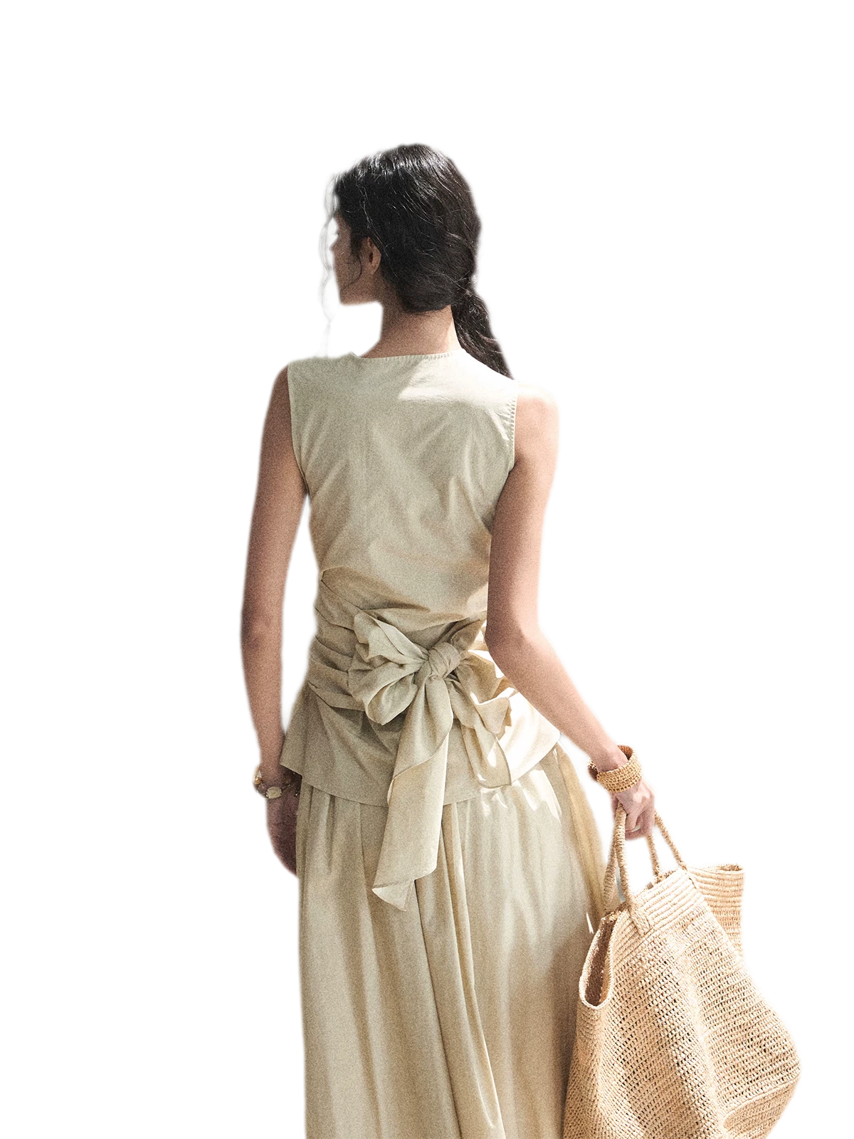 Lace Trim Skirt Set