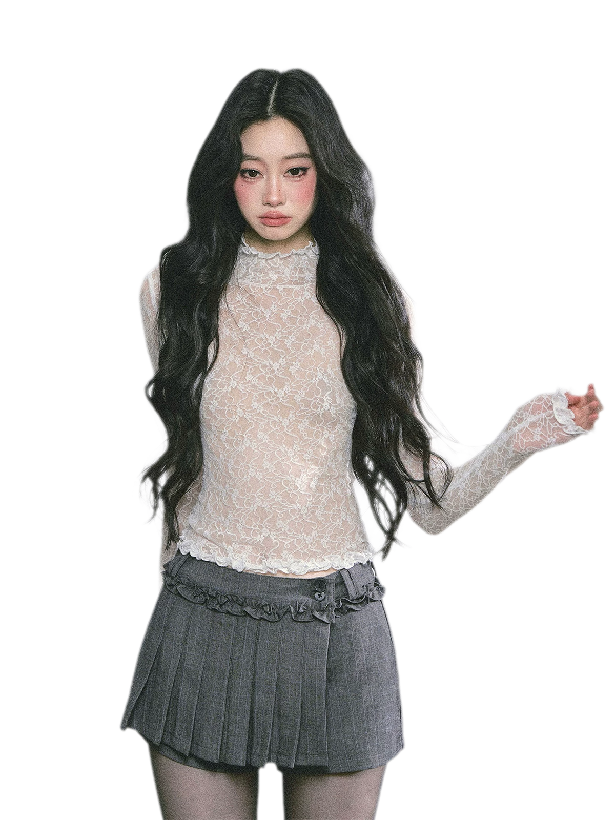 Lace Semi Sheer T-Shirt
