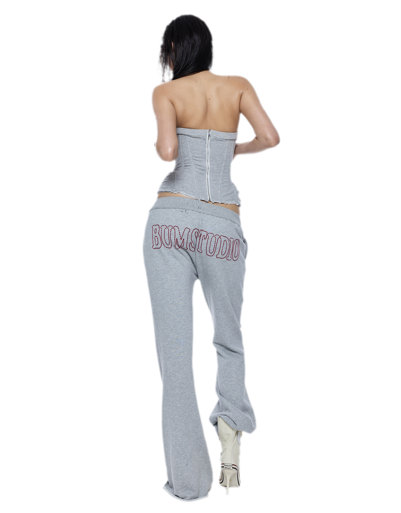 Washed Cotton Corset Bustier