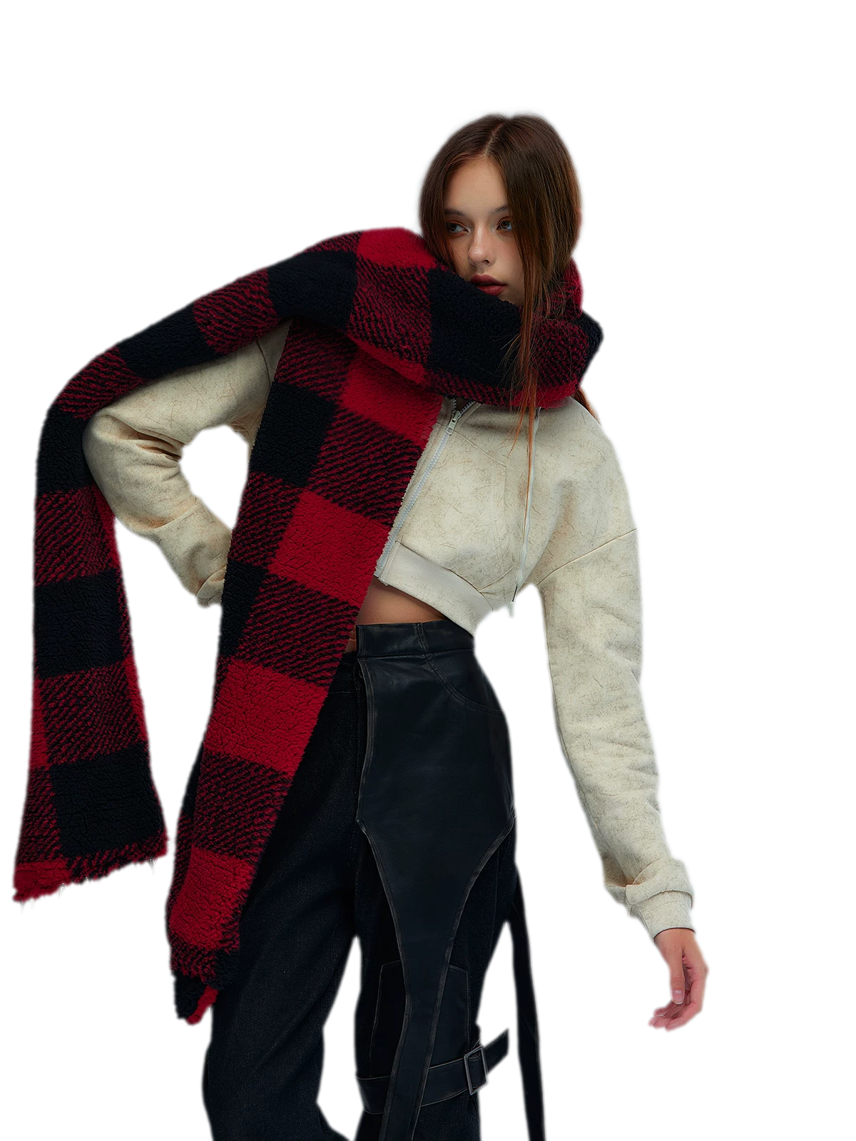 Thickened Punk Plaid Scarf