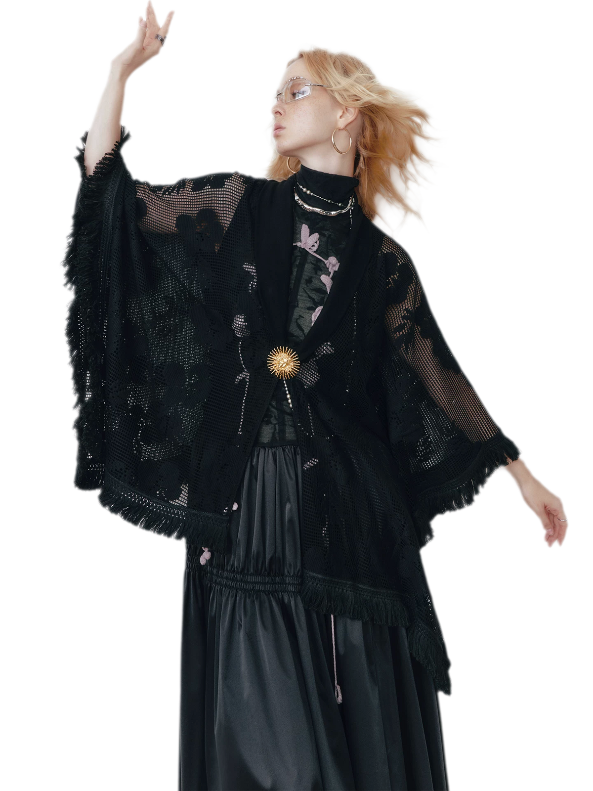 Hollow Woven Tassel Cloak
