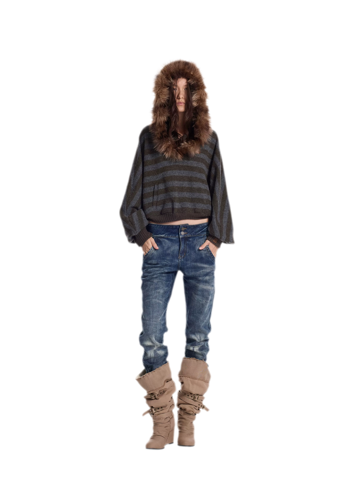 Snowflake Wash Slim Tapered Jeans