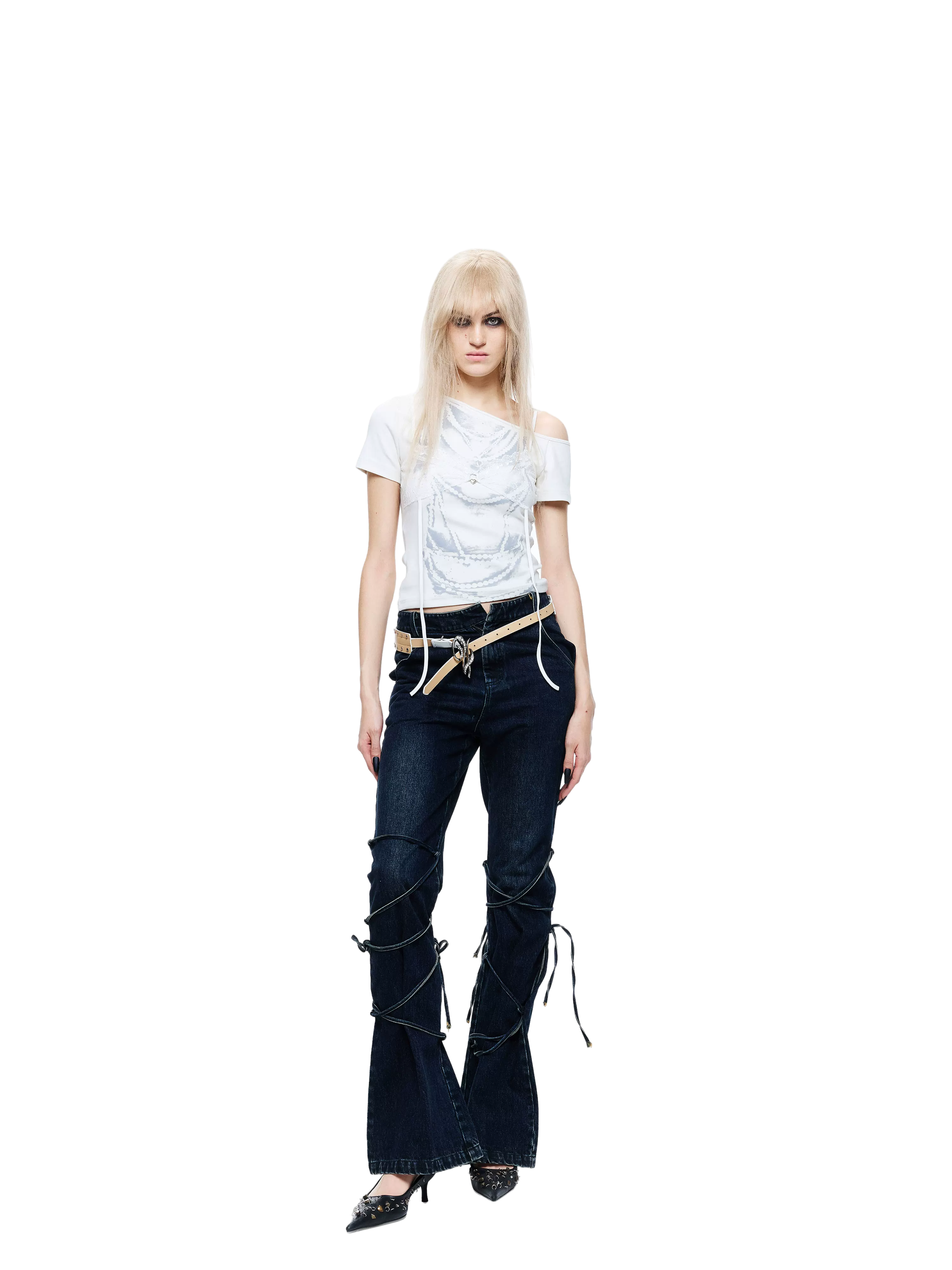 Light Asia T-shirt with Lace and Print