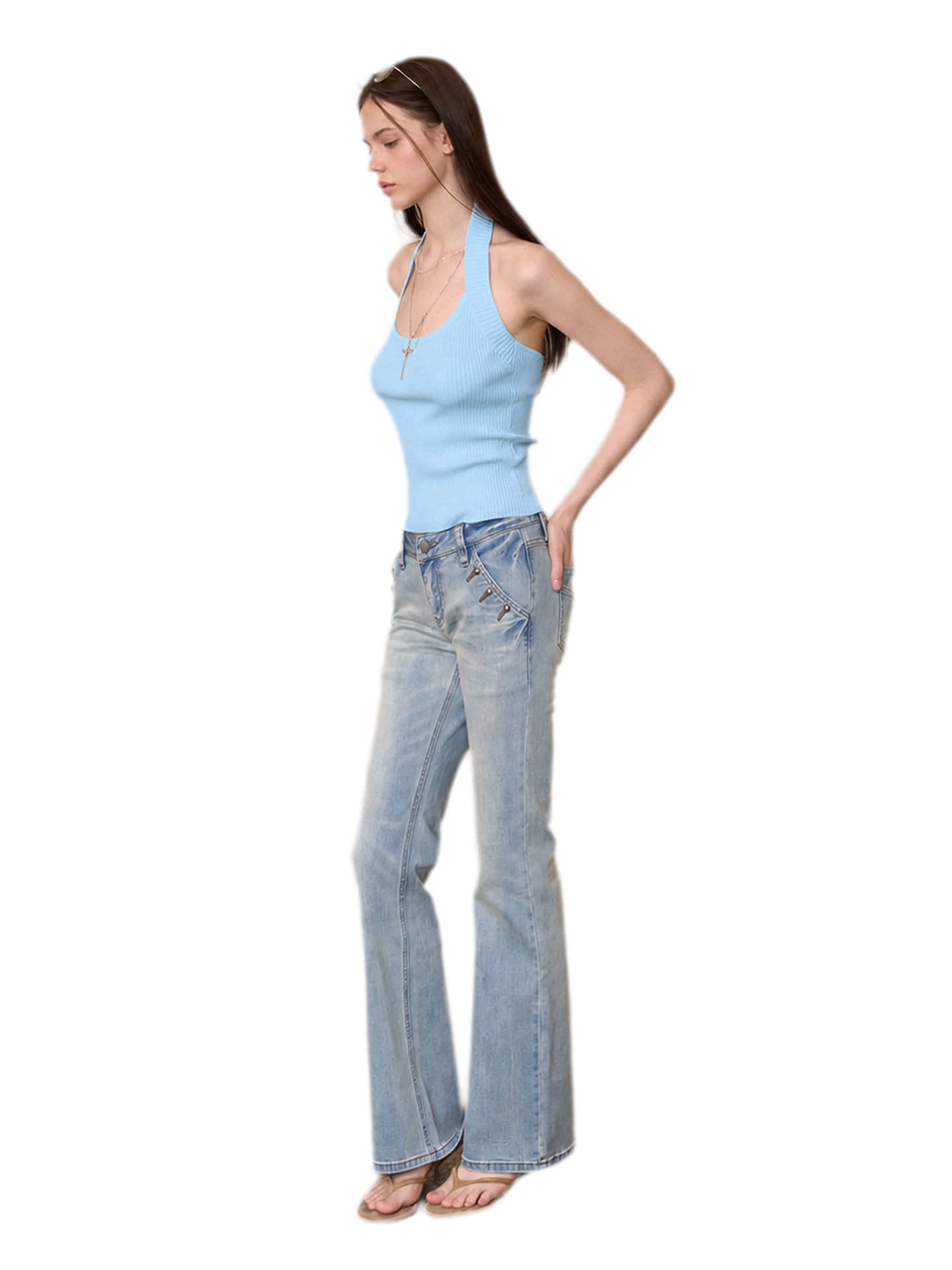 Wide Strap Halter Tank