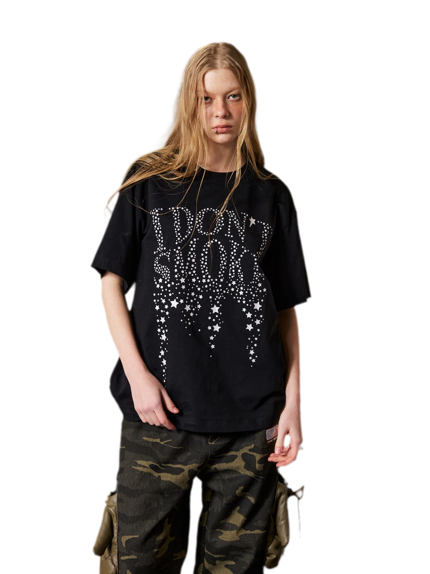 Loose Fit Glitter Logo T-Shirt