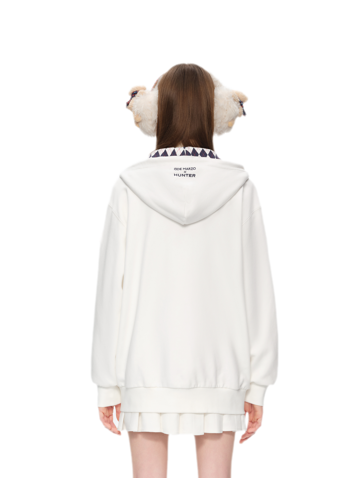 Áo hoodie oversized khóa kéo lót nỉ