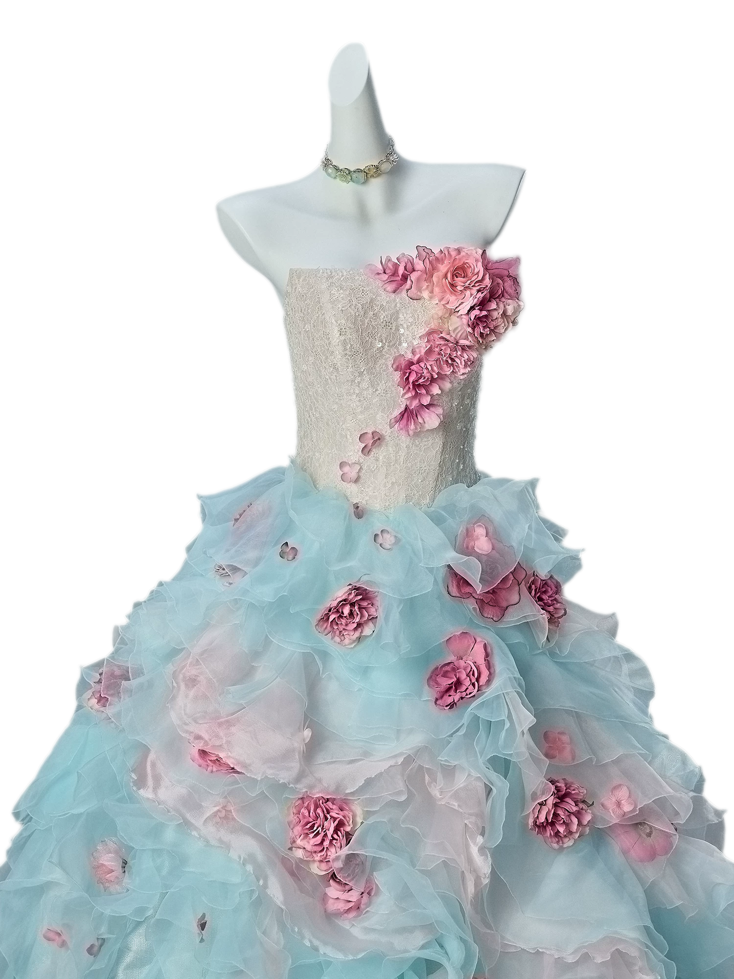Gradient Floral Ball Gown