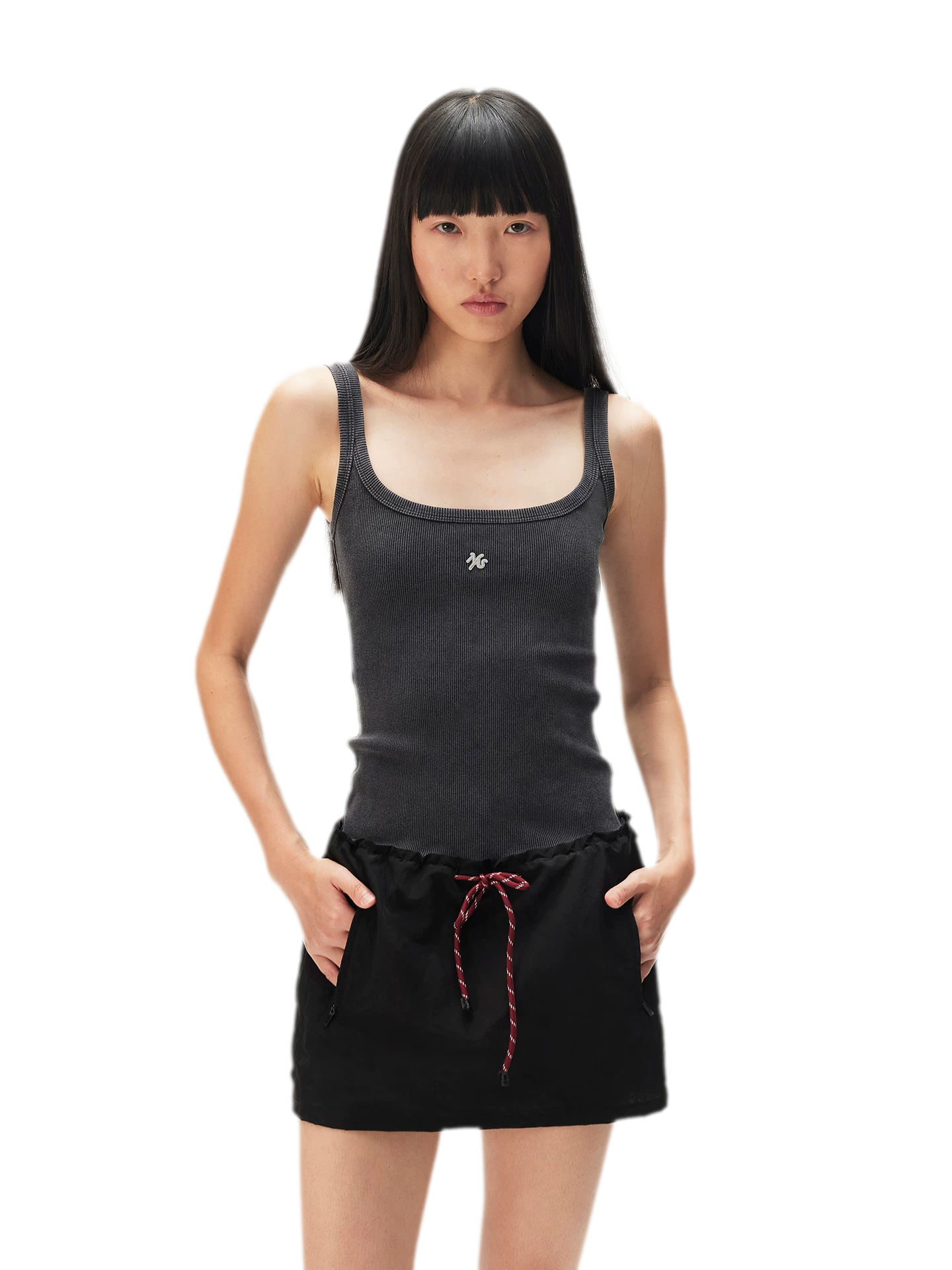 Washed Contrast Dress
