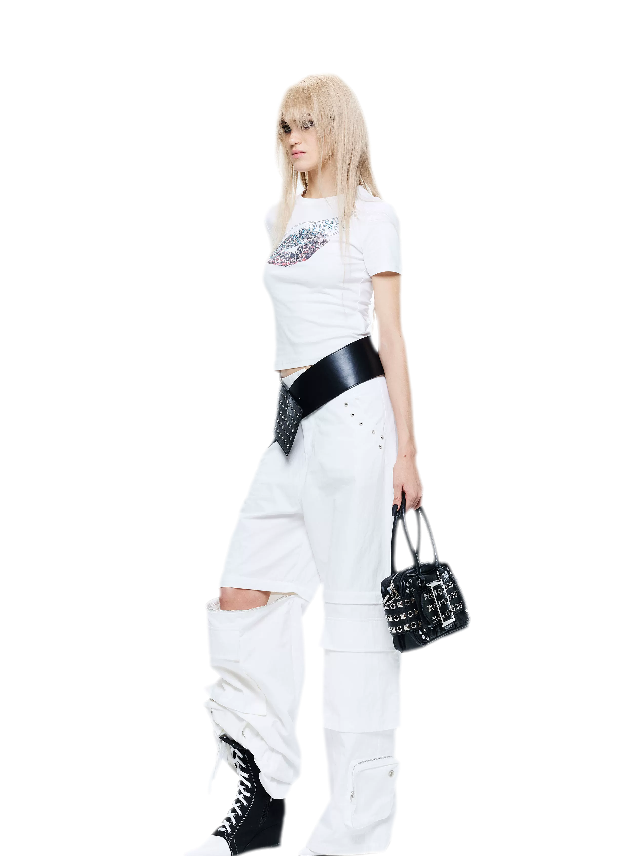 24ANS Rhinestone Graphic Slim Tee – view 3