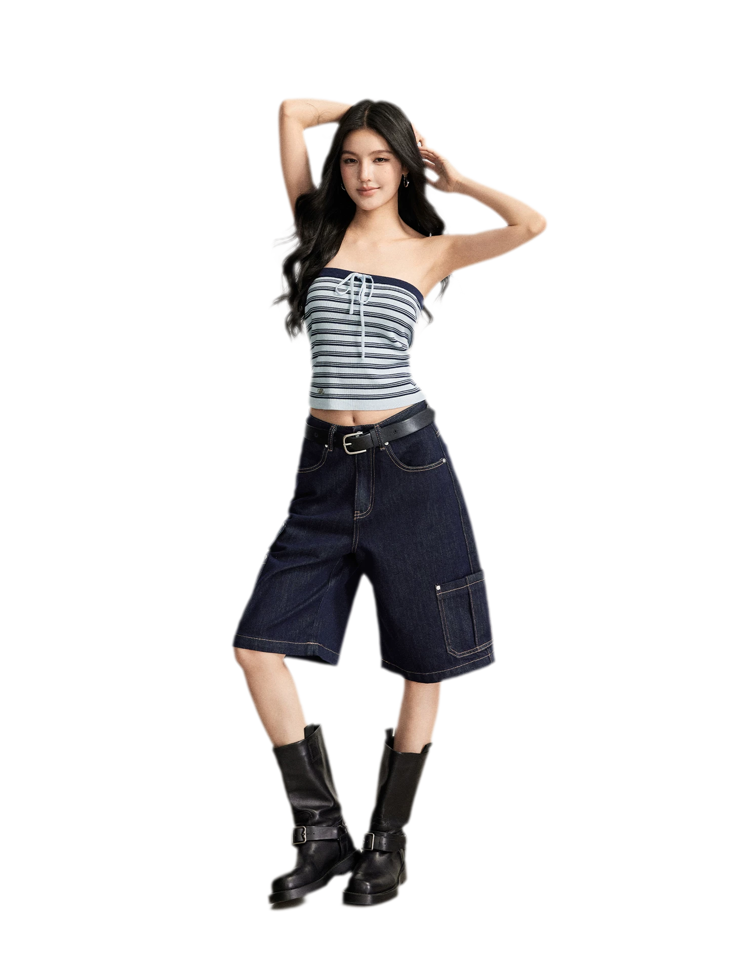 Striped Knit Bustier