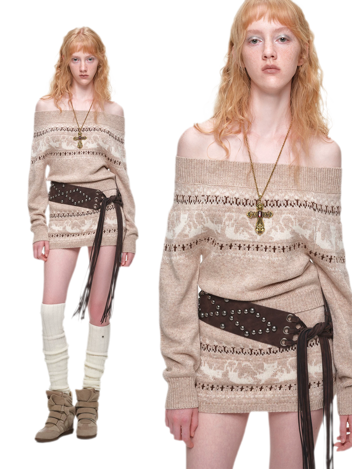 Haut en maille pour chat Fair Isle