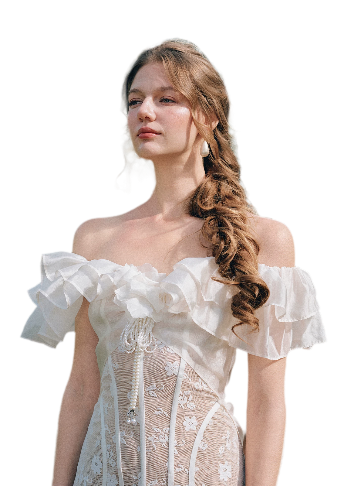 Floral Lace Corset Gown