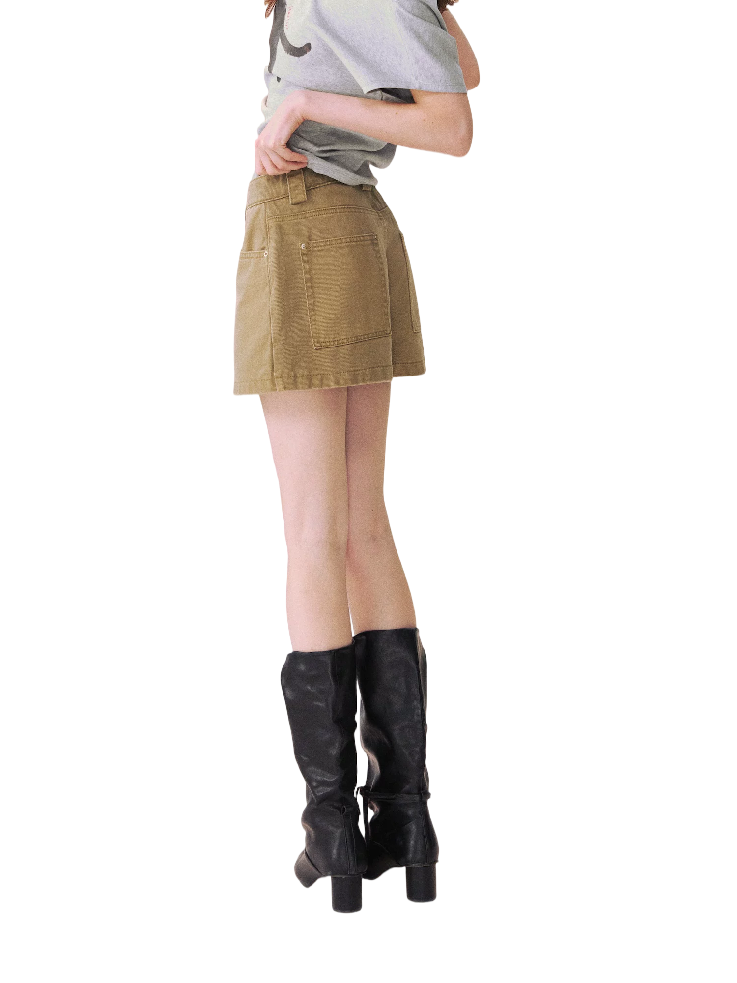Utility Style Denim Shorts