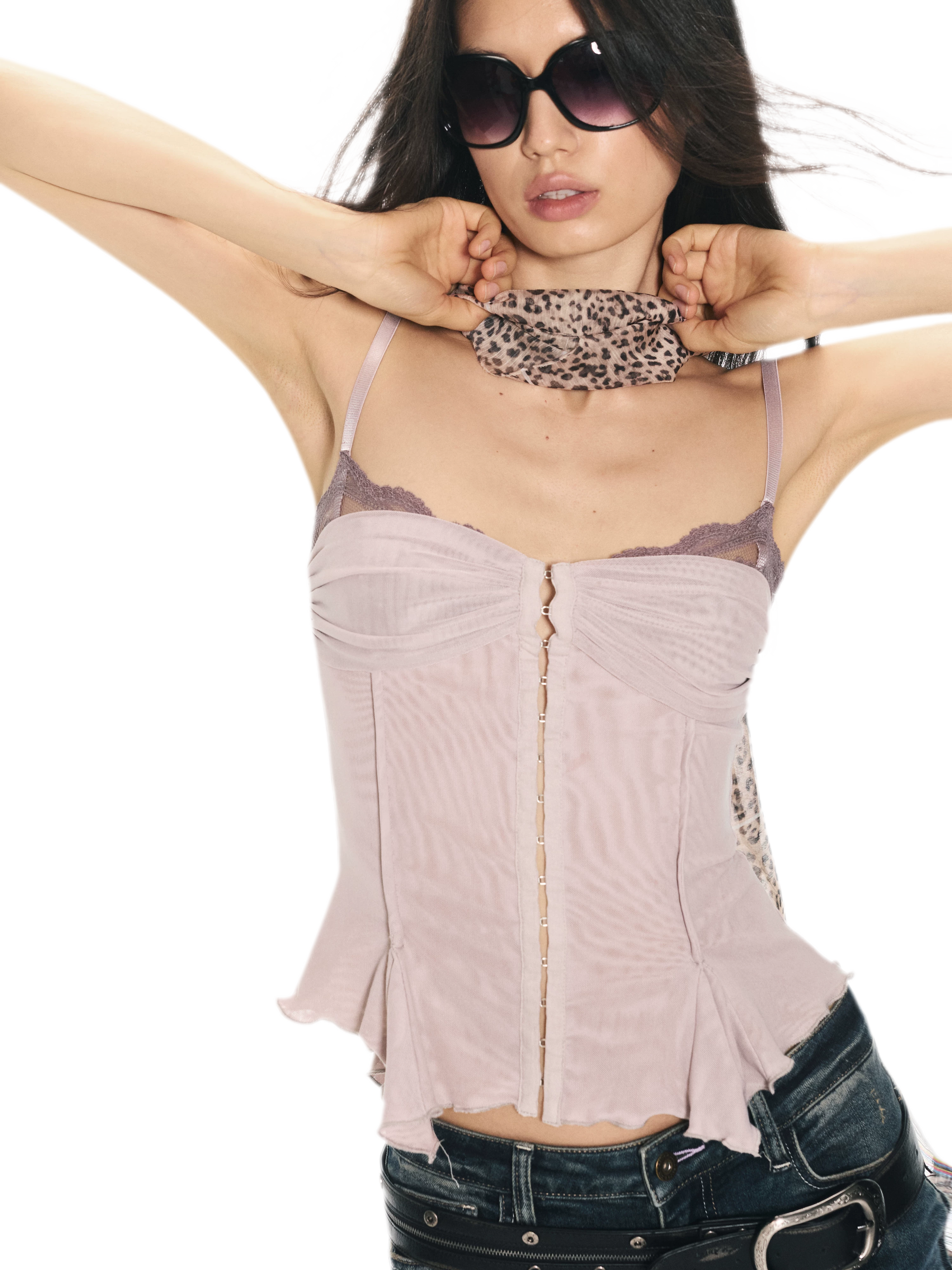 Original Lace Splicing Mesh Camisole