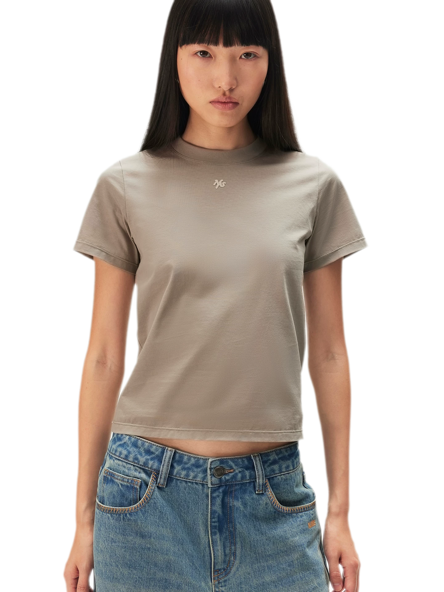 Cotton Fitted Short Tee