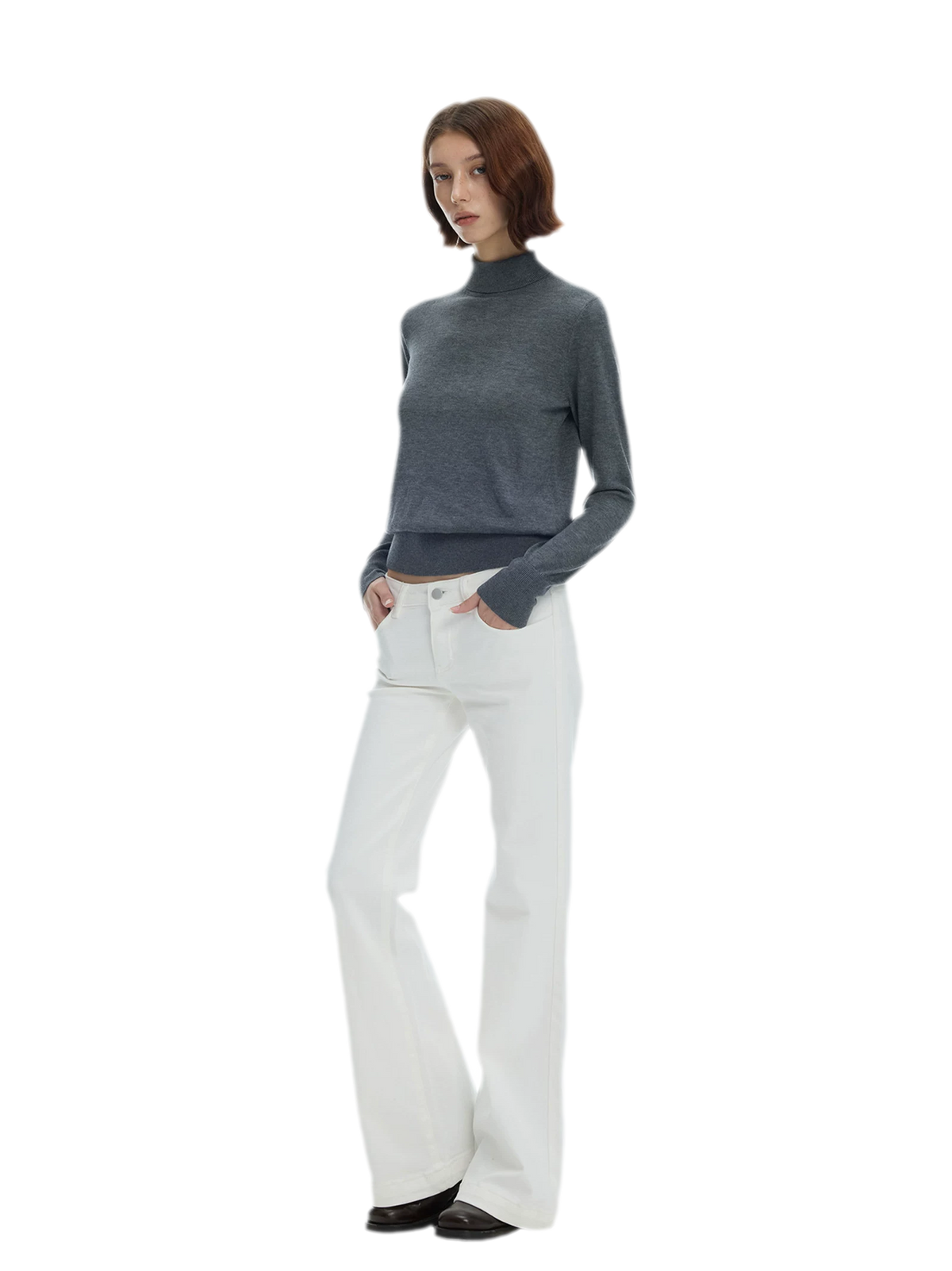 Ribbed Slim-Fit Turtleneck Knit